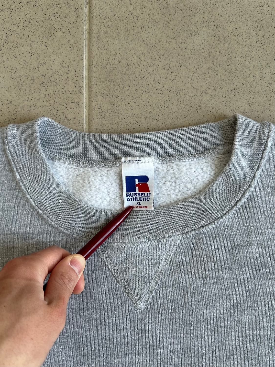 90s 빈티지 러셀 스웻셔츠 그레이 XL 상품이미지6