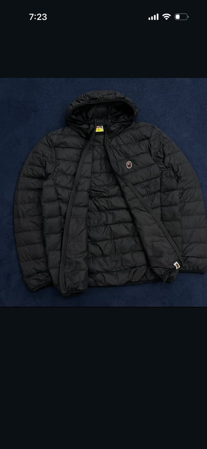 베이프 블랙 경량패딩 상품이미지2