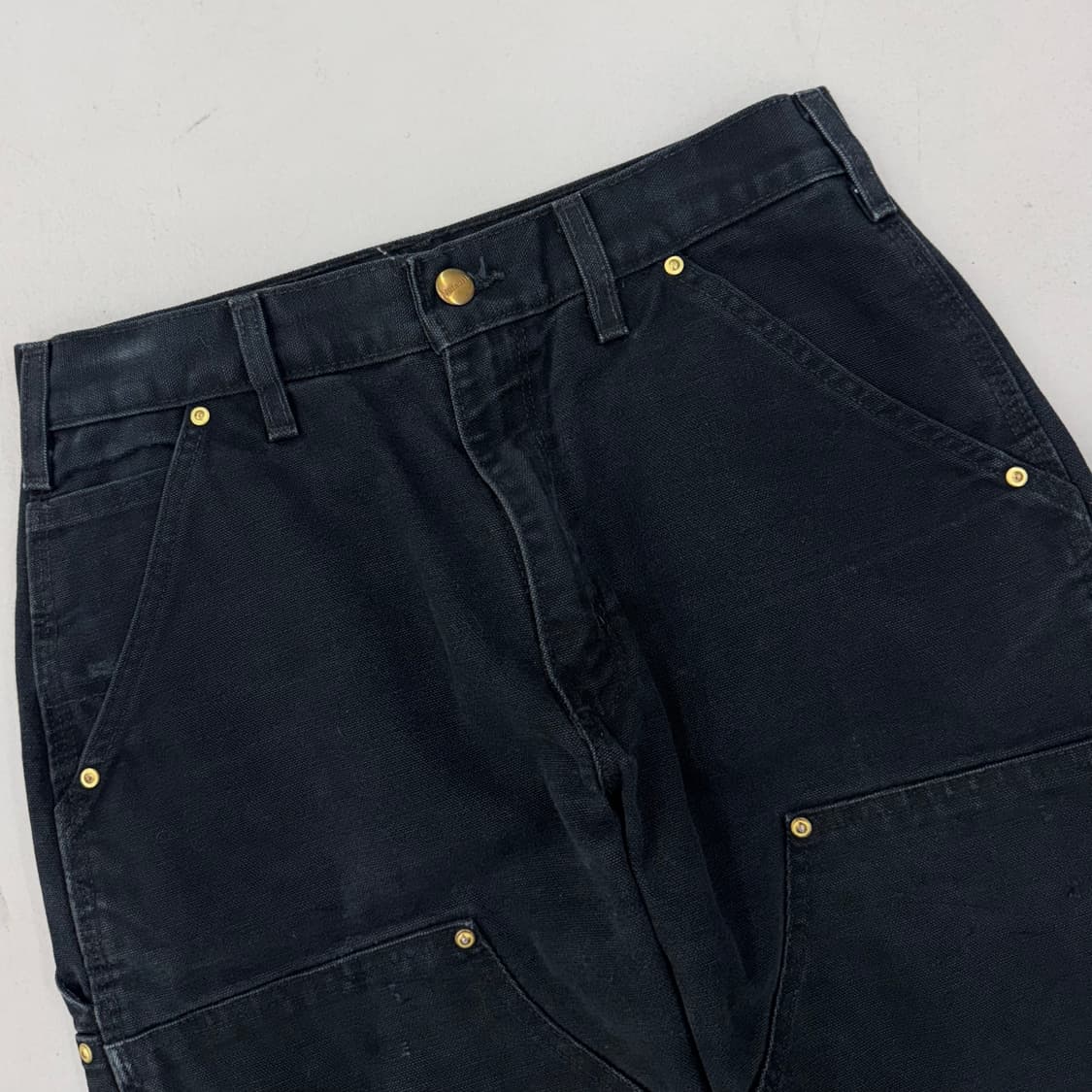 칼하트 OG 더블니 카펜터 덕캔버스 워크팬츠 블랙 상품이미지4