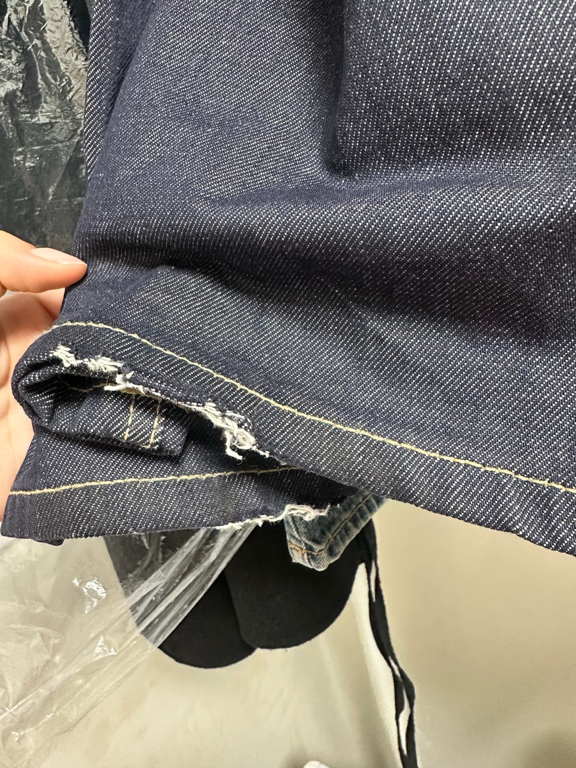 오도어 로고 드랍 데님 팬츠 1  상품이미지3