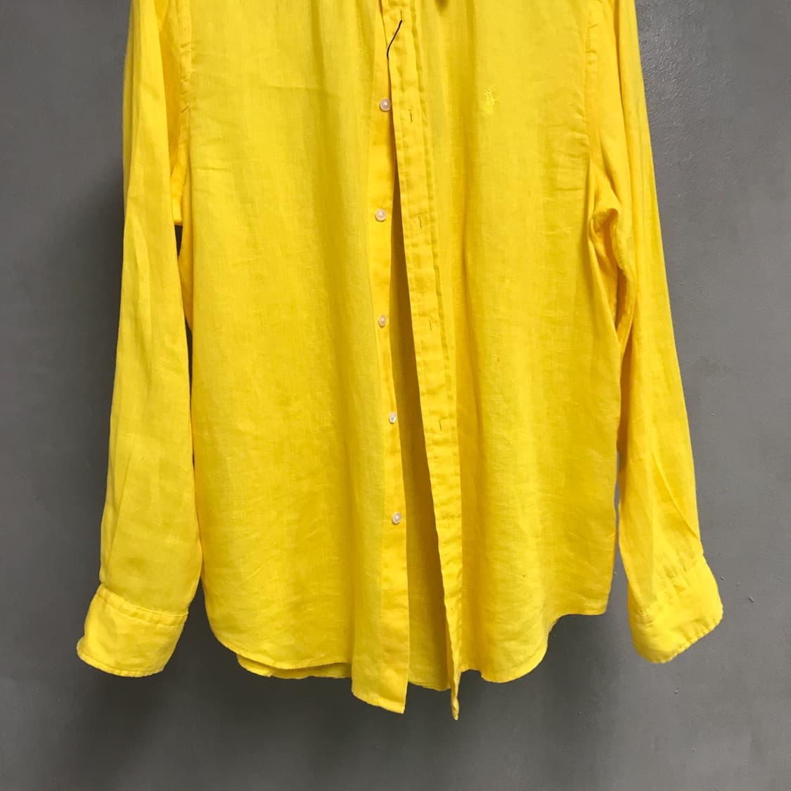 폴로 랄프로렌 QR 린넨 셔츠 옐로 M 상품이미지3