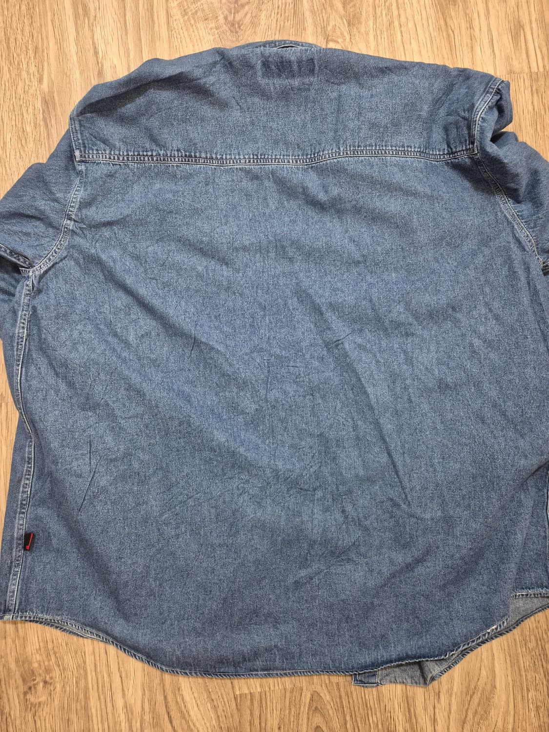 90s 푸부FUBU 진청 데님 빅셔츠 상품이미지5