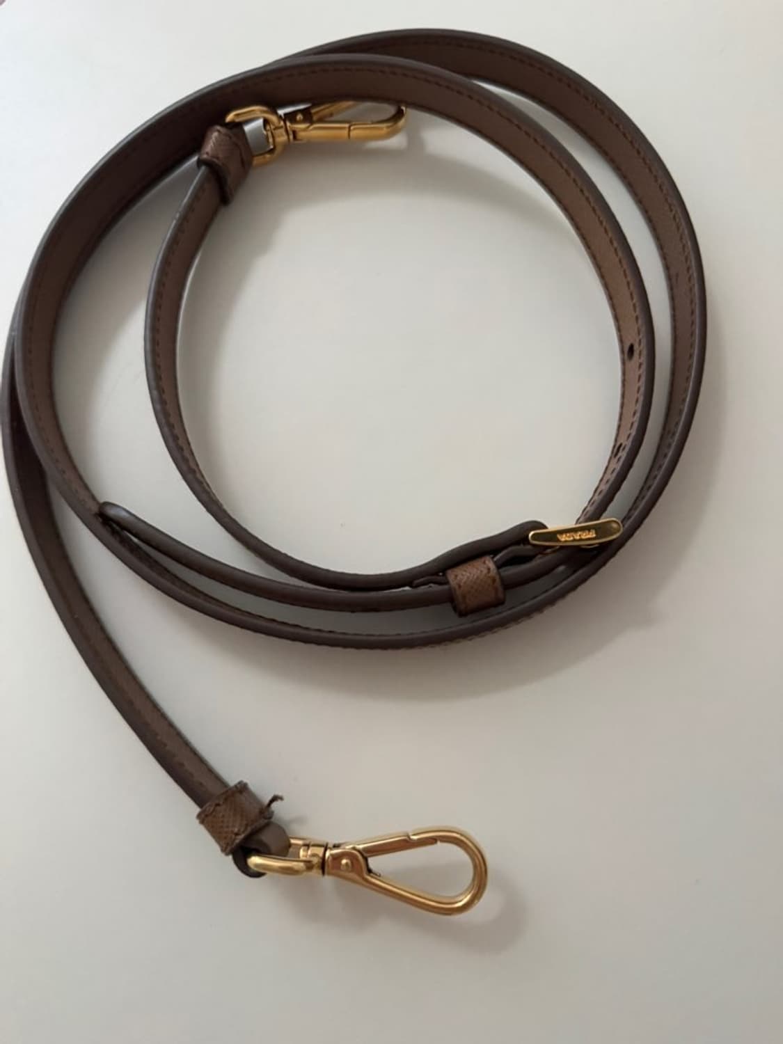 프라다 갤러리아 미디움 사피아노 브라운 상품이미지6