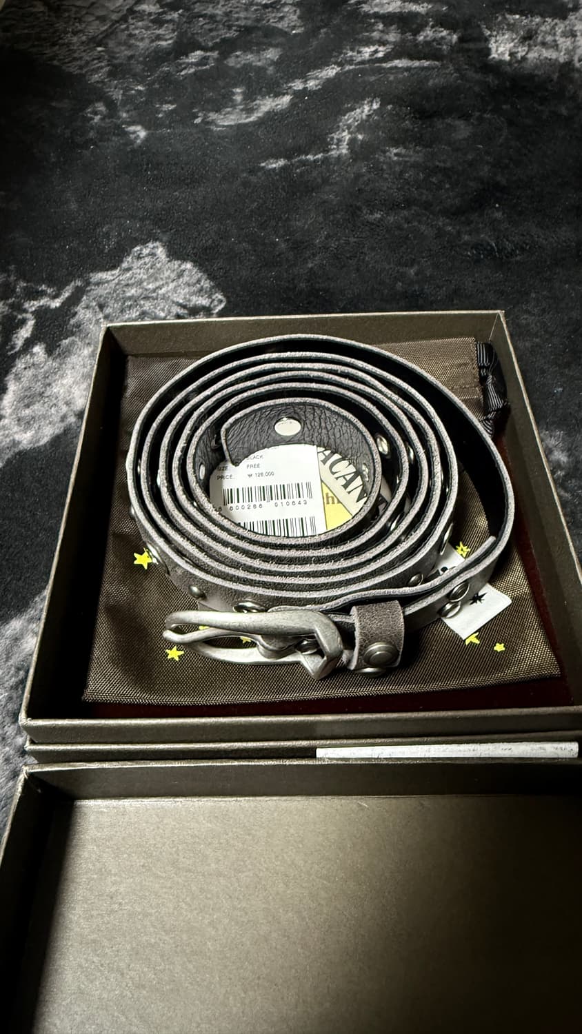 베이컨트 아카이브 LNKIN SKNNY EYELET BELT BLACK 상품이미지5