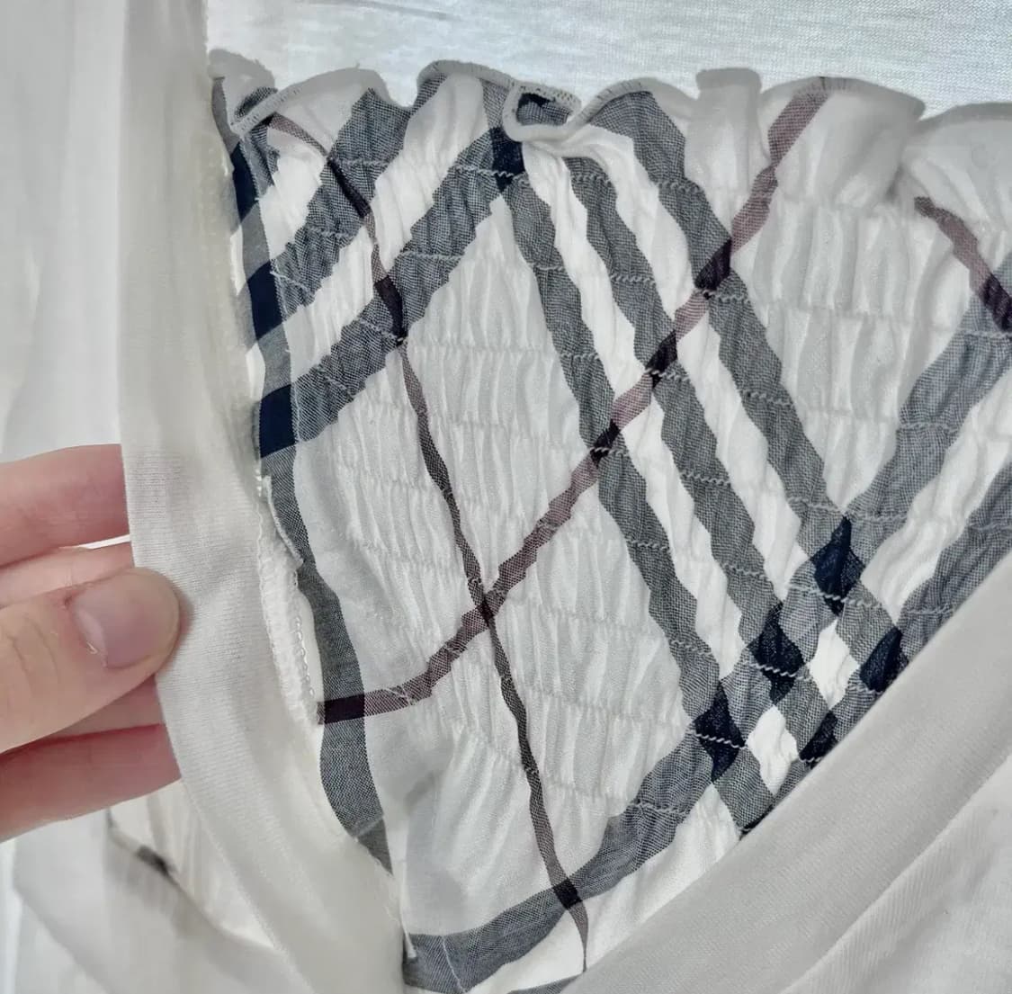 버버리 블루라벨 체크 롱 슬리브 / 히메갸루 로걀탑 stc 진리 빈티지 상품이미지2