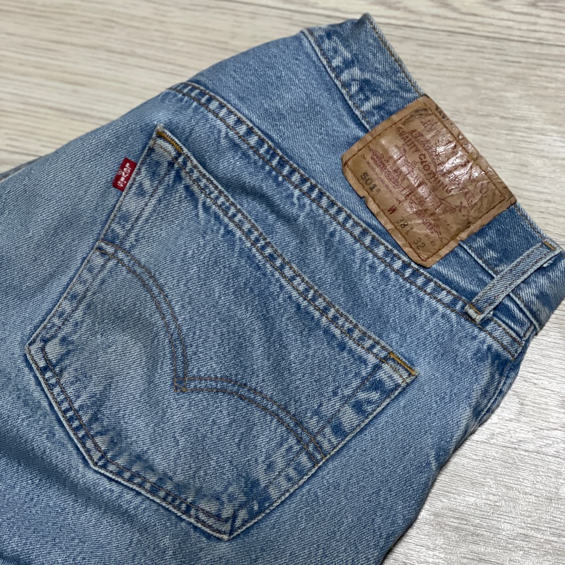 리바이스 501 연청 38x32 상품이미지6