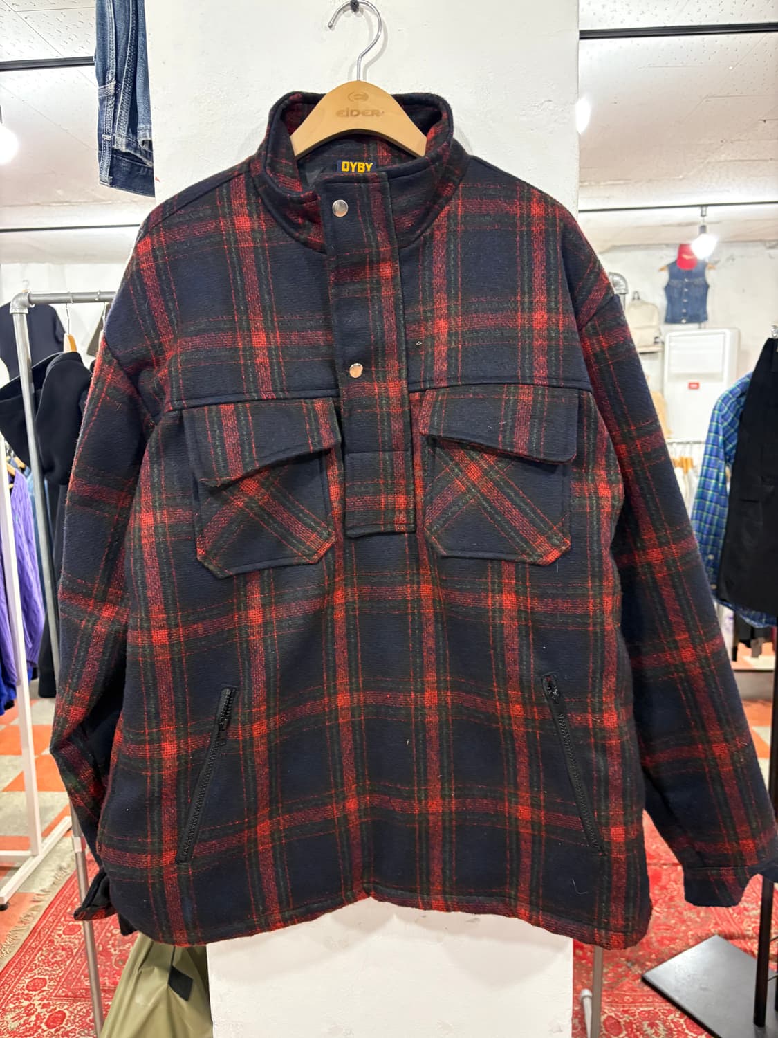 체크 반집업 상품이미지1