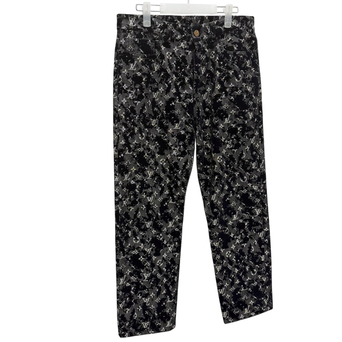 루이비통 모노그램 플록 시즈널 벨벳 데님팬츠 (32) 상품이미지5