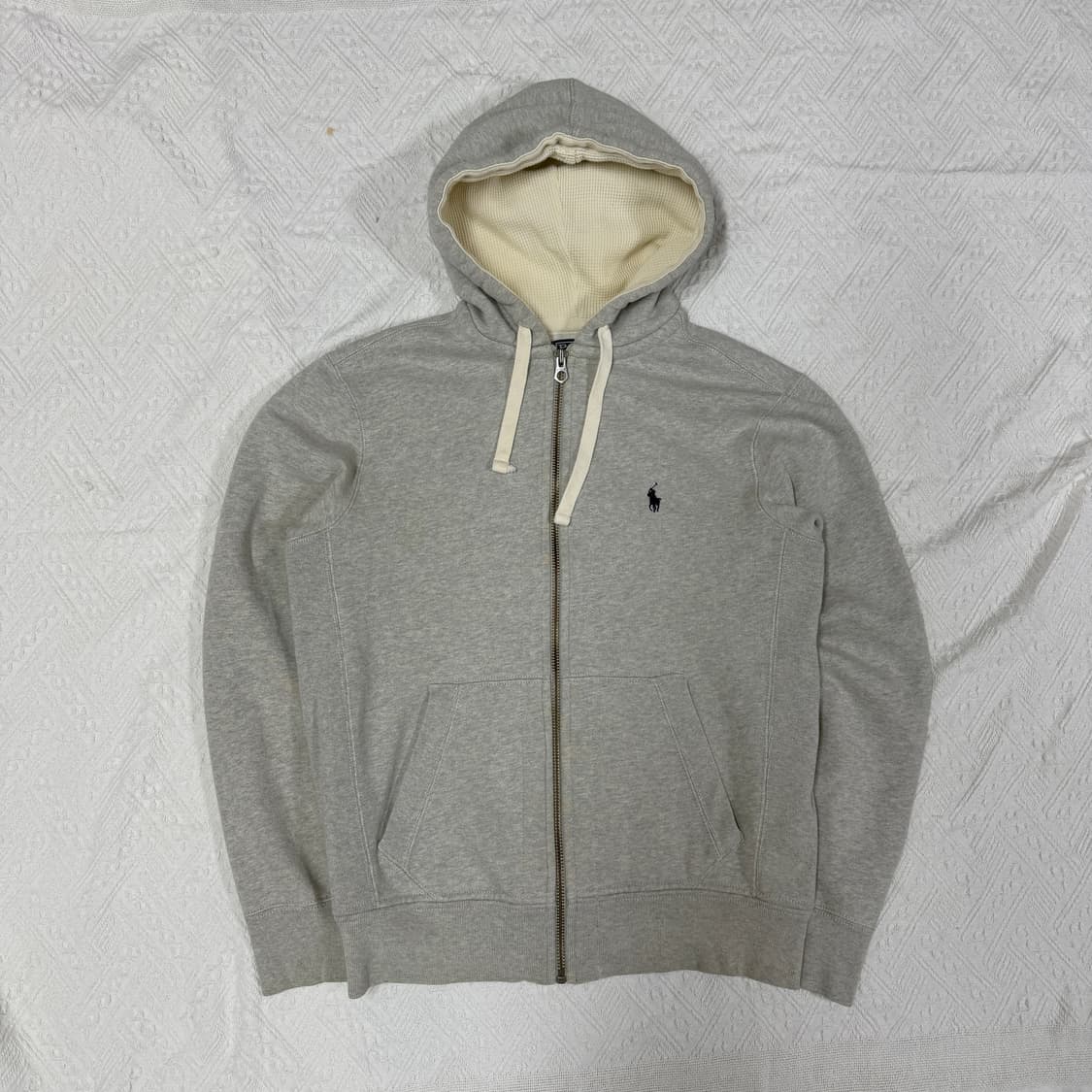 폴로 와플 멜란지 후드집업 상품이미지3