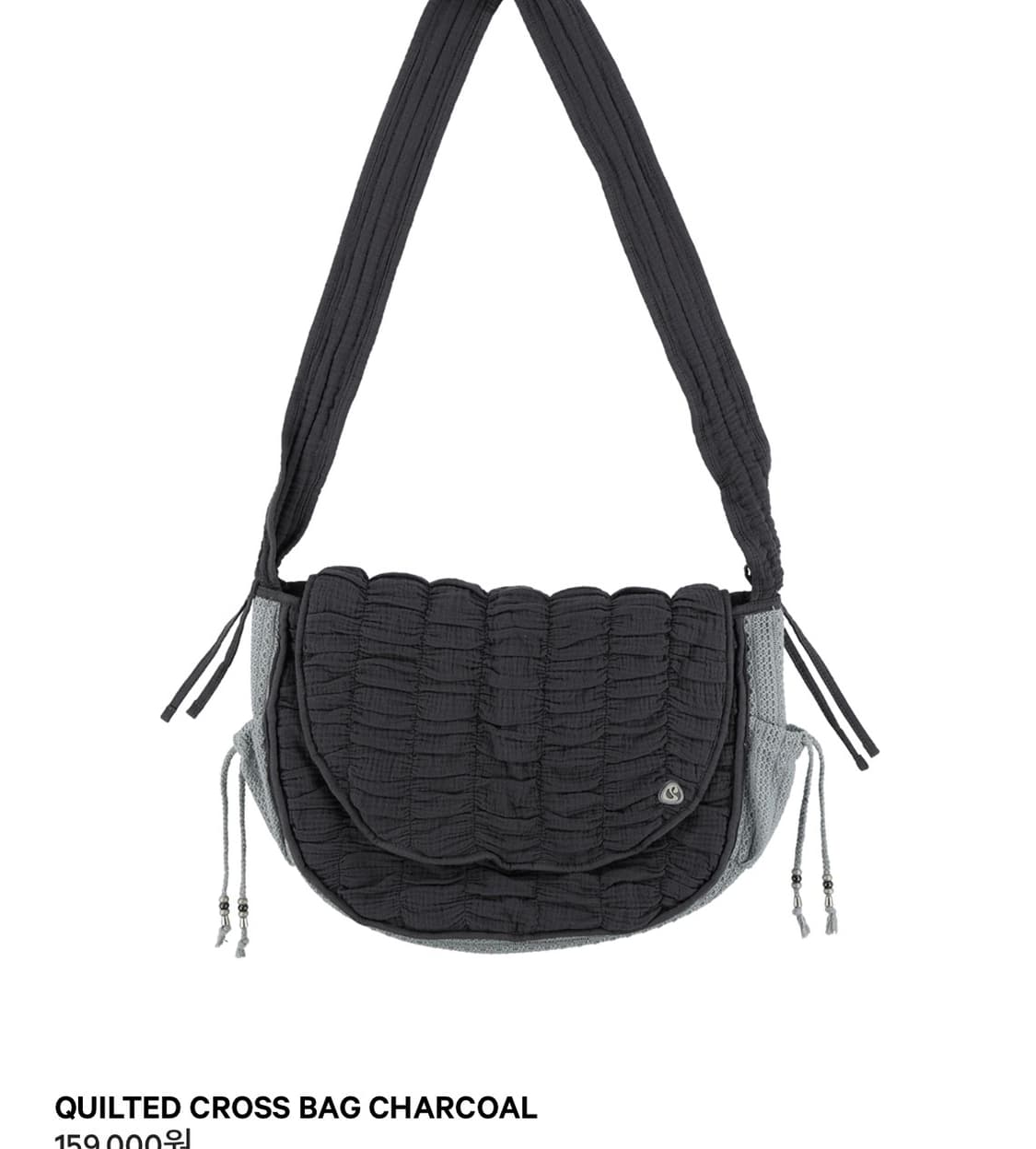 코이세이오 qulited cross bag charcoal 상품이미지1