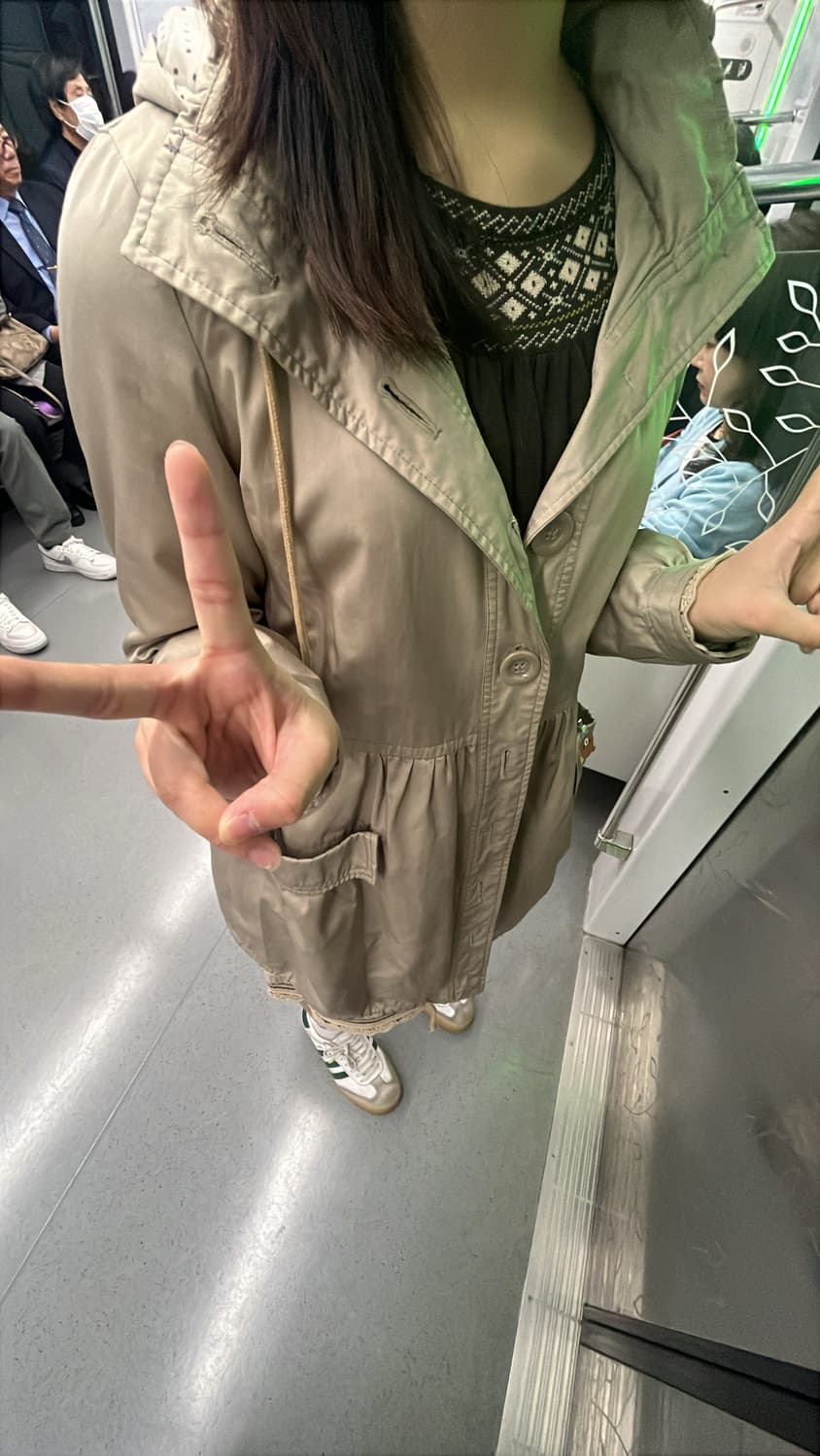 몽글빈티지 야상•원피스 세트 상품이미지3