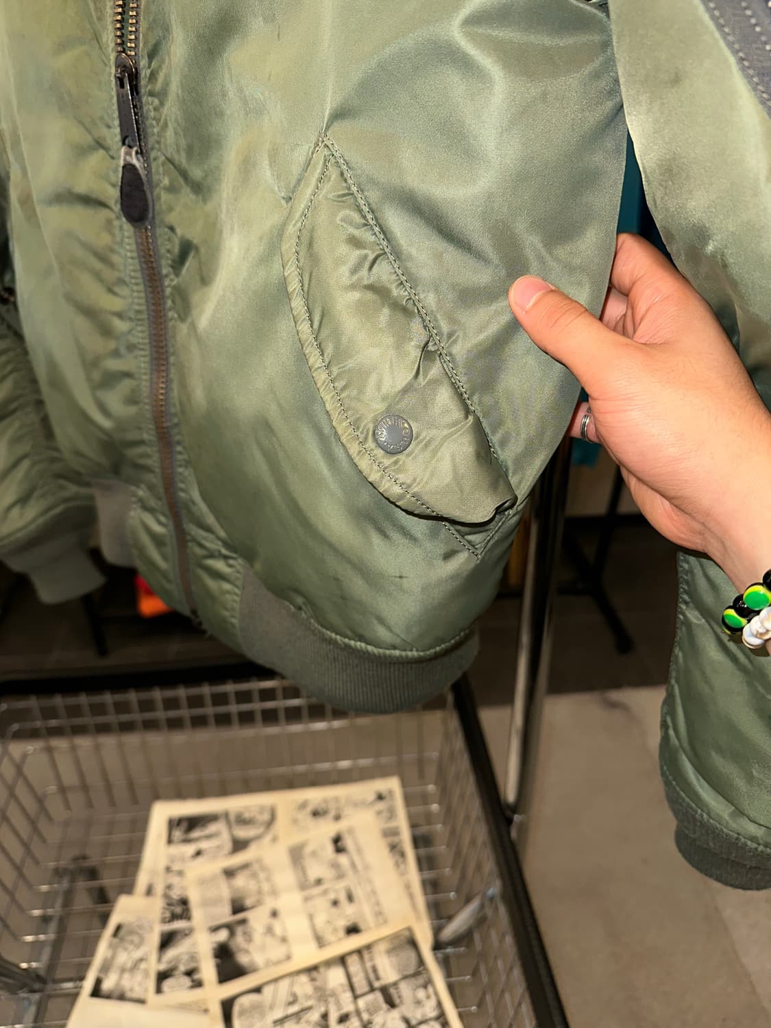 Avirex back logo Ma-1 flight jacket 상품이미지8