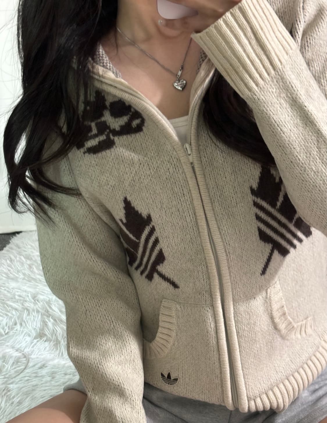 🐰아디다스 구할수도없는 코위찬느낌 니트 대장 집업💭 상품이미지1