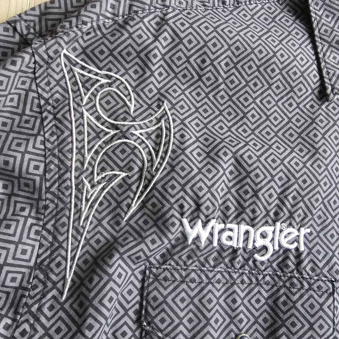 M L 100 ) 랭글러 RAM 로데오 웨스턴 셔츠 자수 패턴 긴팔 남자 상품이미지4