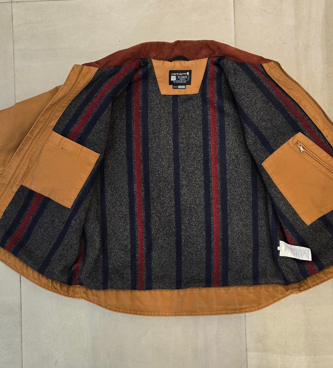 칼하트 워크 자켓 OJ3828-M 브라운 L 상품이미지3