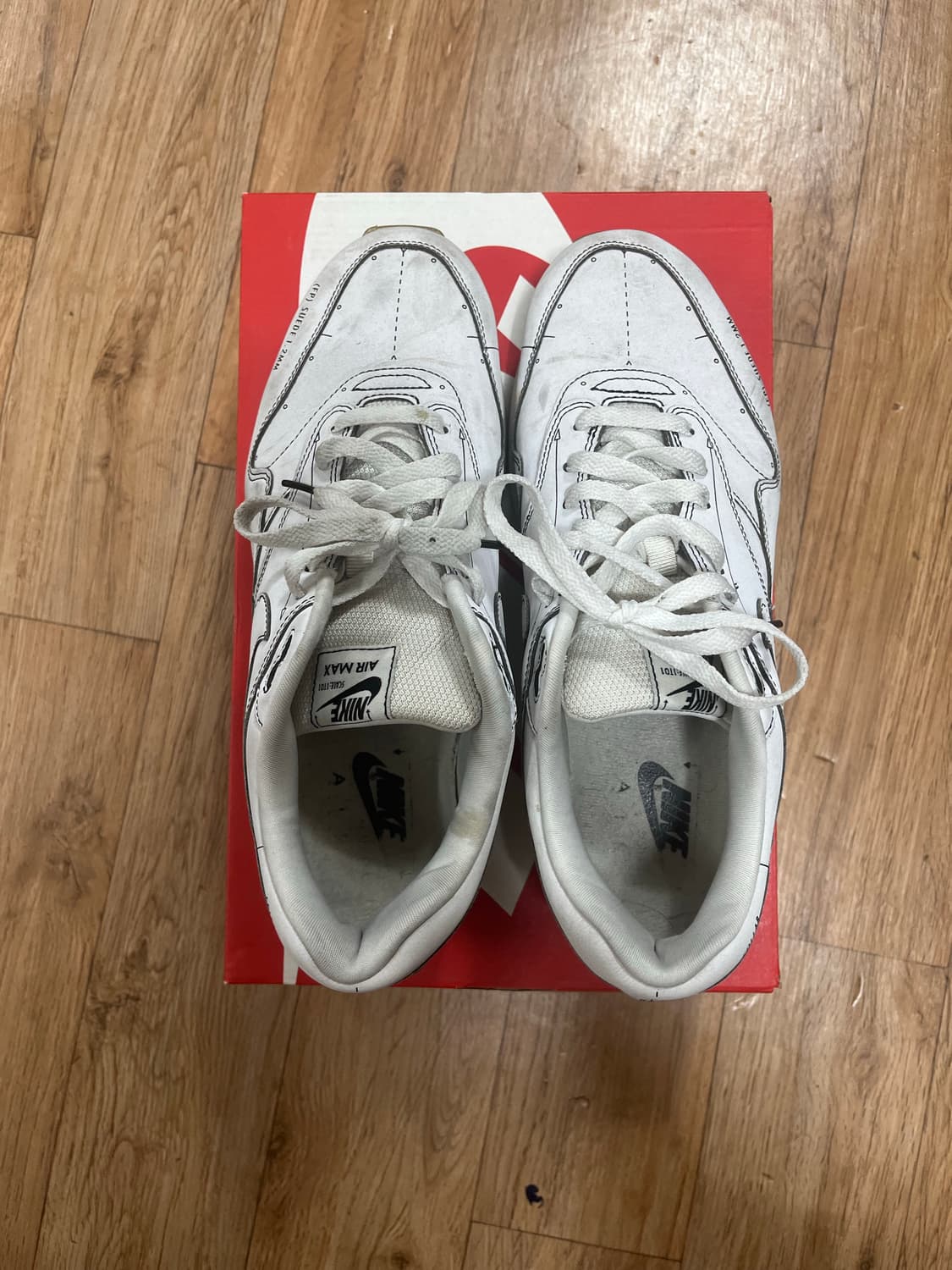 Nike Air Max 1 Tinker Sketch White 중고 상품이미지2