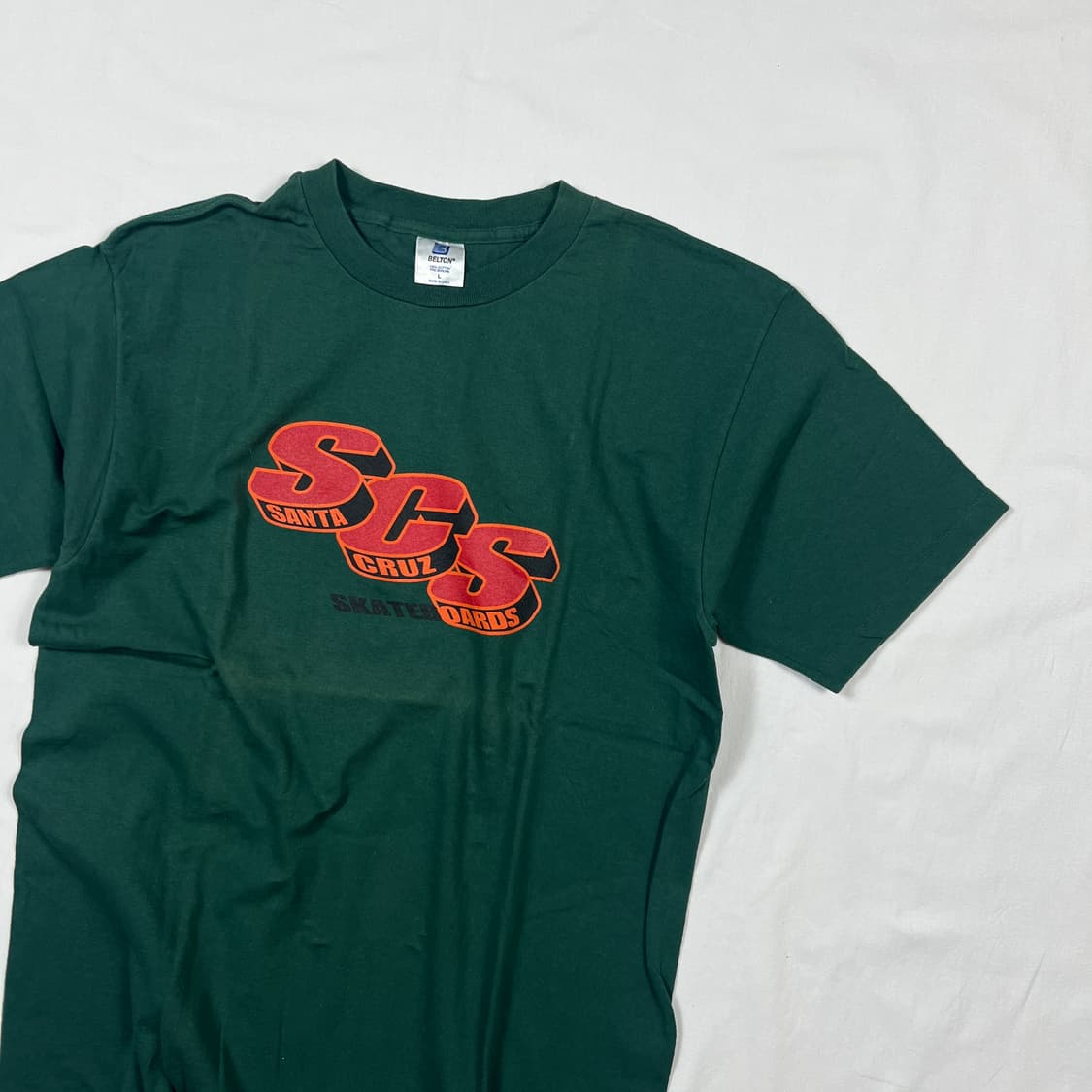 90‘s 산타크루즈 스케이트보드 scs 반팔티 상품이미지2