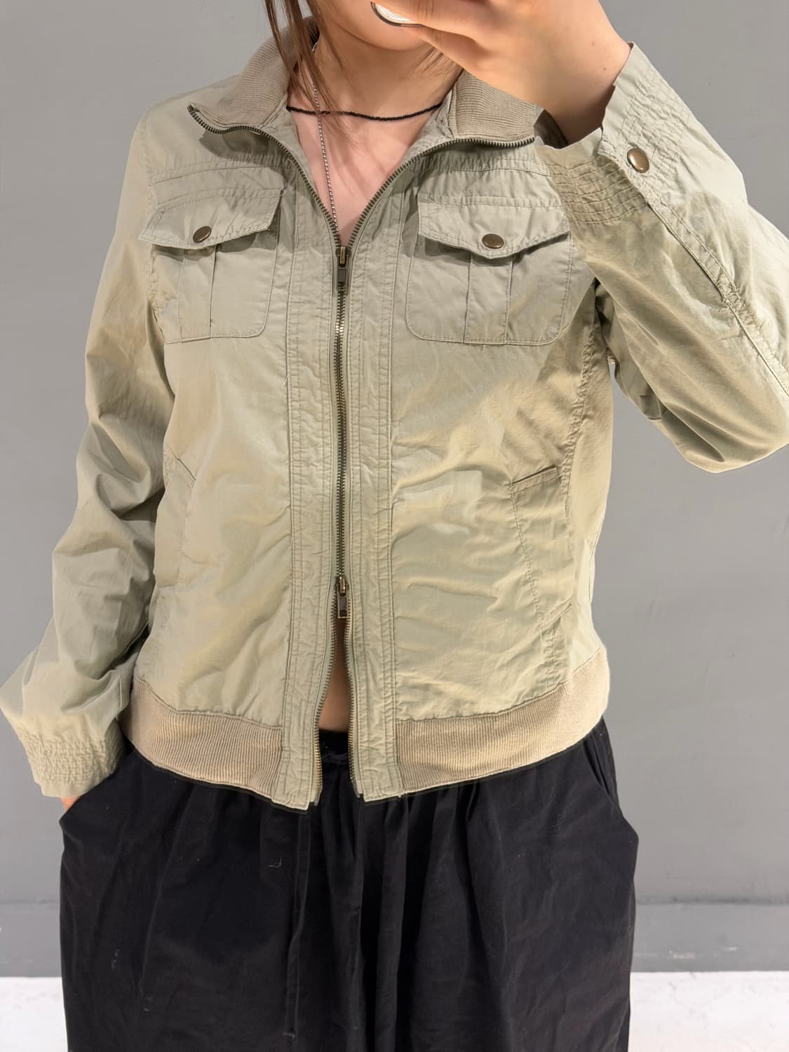 2-pocket detail high-neck jacket 상품이미지4