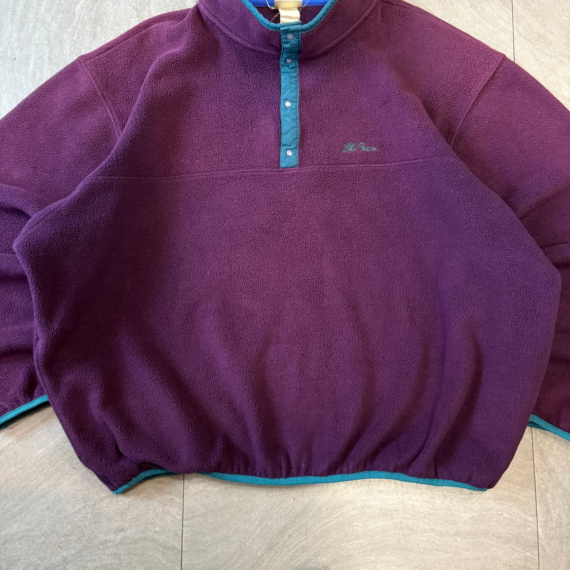 90s L.L.bean 90년대 생산 엘엘빈 버건디 신칠라 스냅티 상품이미지9