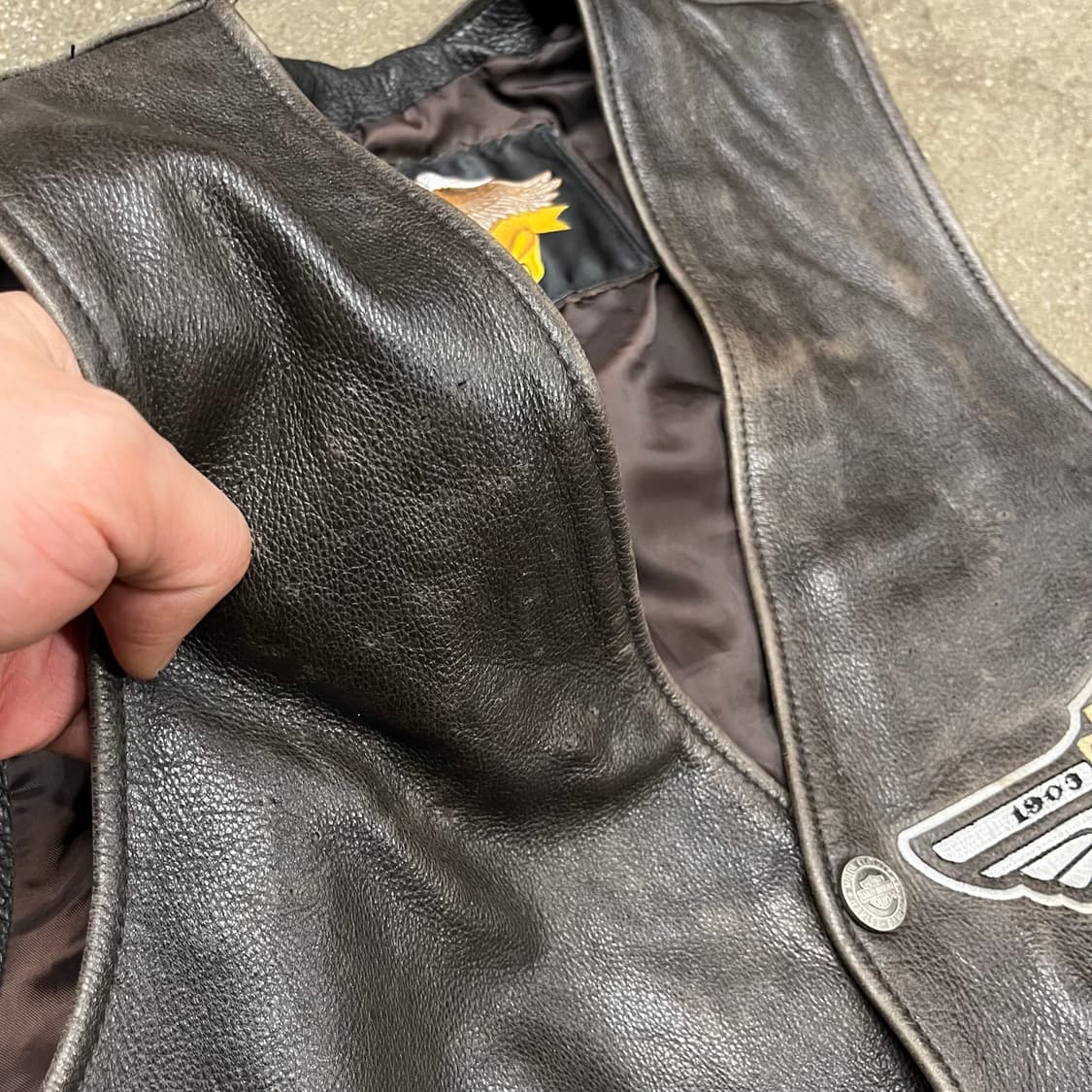 할리데이비슨 100주년 가죽 베스트 (100) 상품이미지5