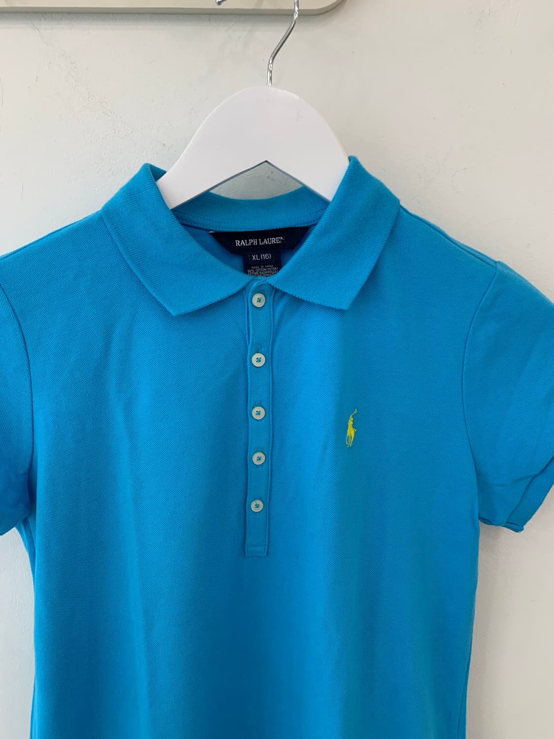 폴로 랄프로렌 걸즈 반팔 카라 원피스 XL(16) 상품이미지2