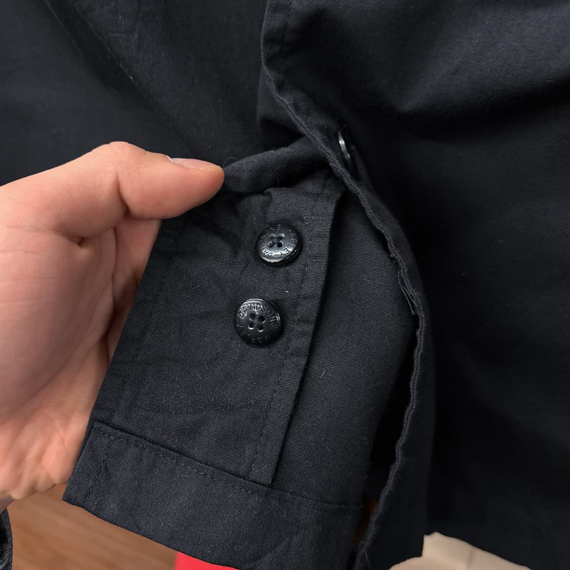 00s 할리데이비슨 브론즈 바앤쉴드 이글스 스텐실 워크셔츠 N1188 상품이미지7