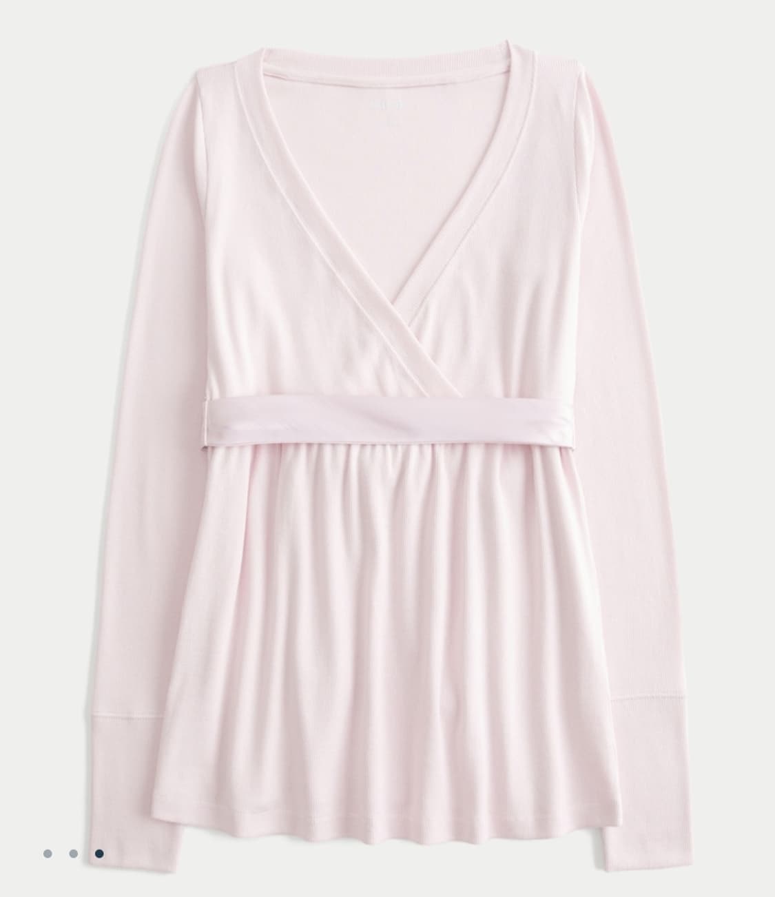 홀리스터 베이비돌 롱슬리브 연핑크 딸기우유 리본 히메갸루 발레코어 상품이미지1