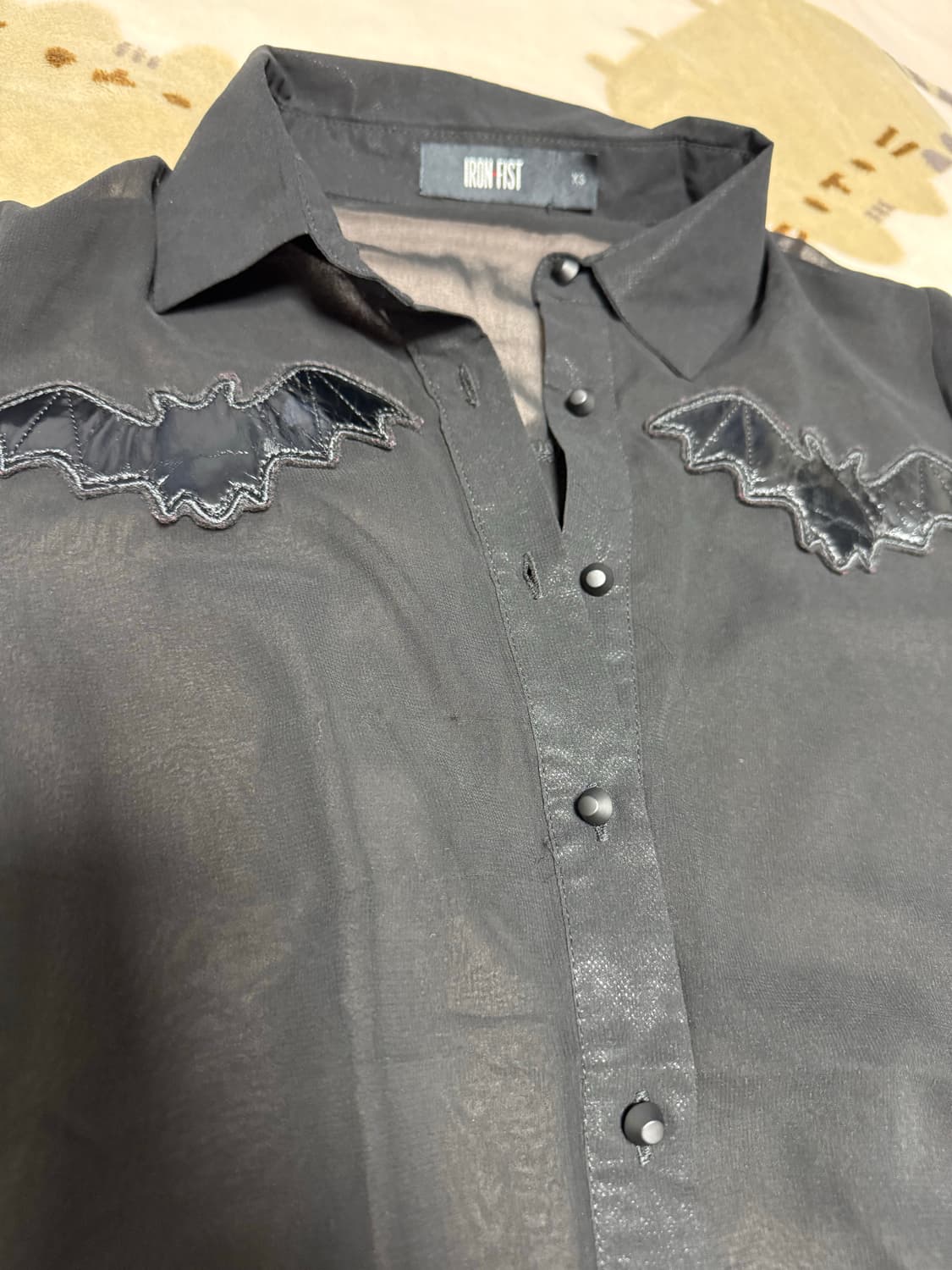 박쥐 시스루 블라우스 상품이미지2