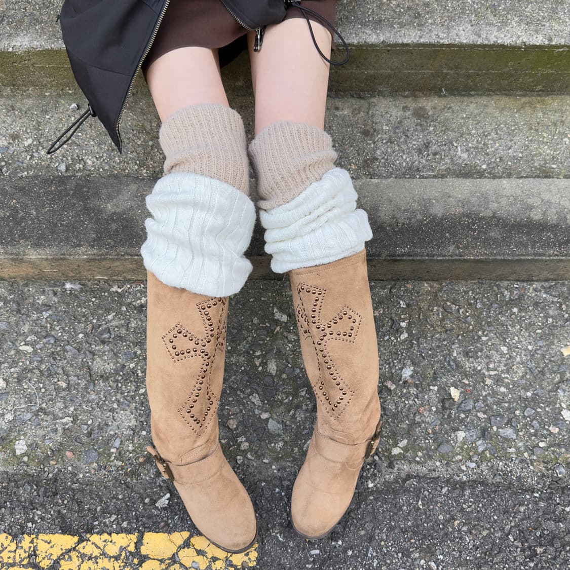 00s 크로스 인조 스웨이드 라이딩 부츠 상품이미지9