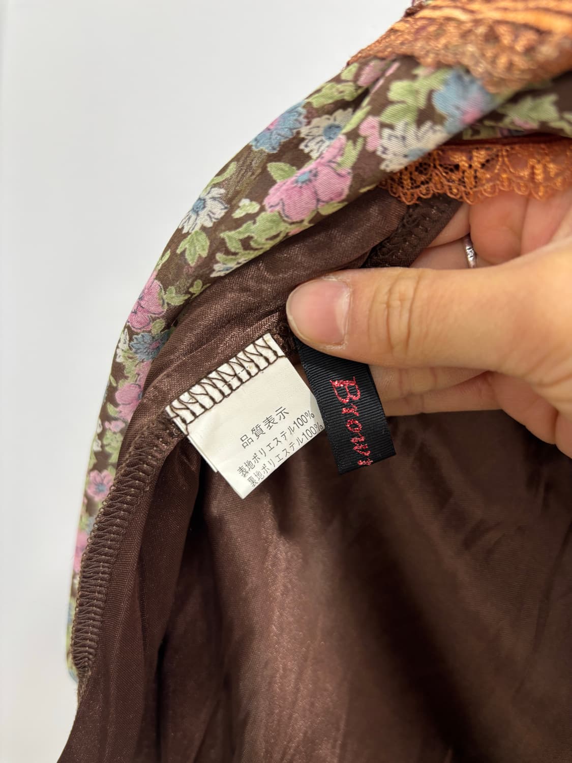 일본 빈티지 모리걸 플라워 레이스 쉬폰 스커트 치마 상품이미지5
