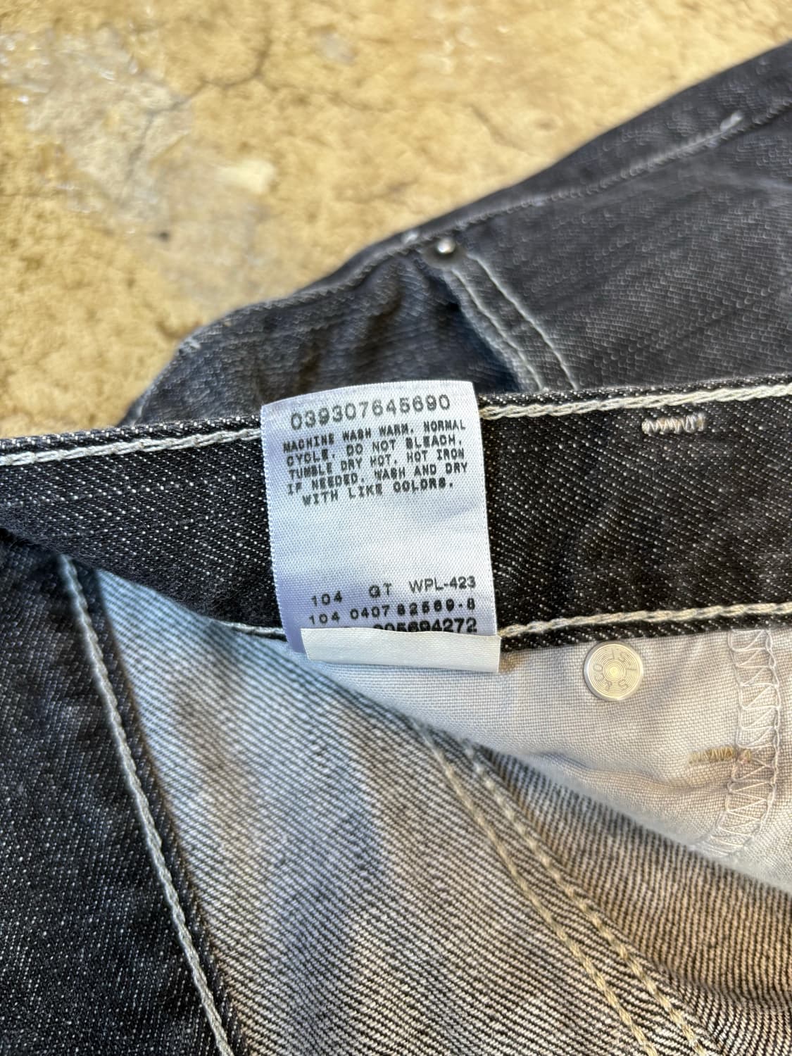 00s 리바이스 569 흑청 워싱 데님 상품이미지6