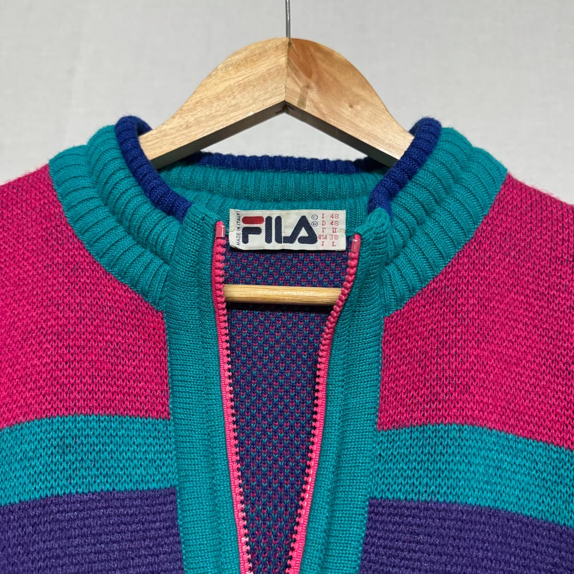 FILA 이태리 하프넥 집업 니트 L 상품이미지3