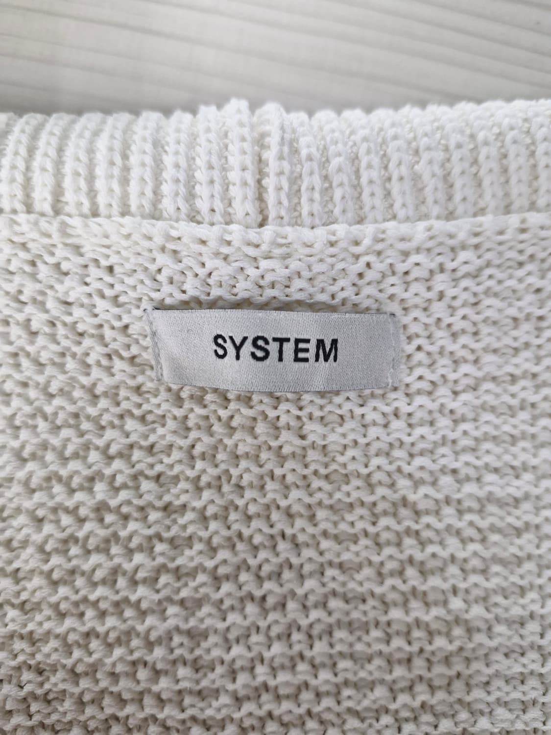 SYSTEM 시스템 23년 린넨블렌드 세일러 칼라 가디건 아이보리 상품이미지8