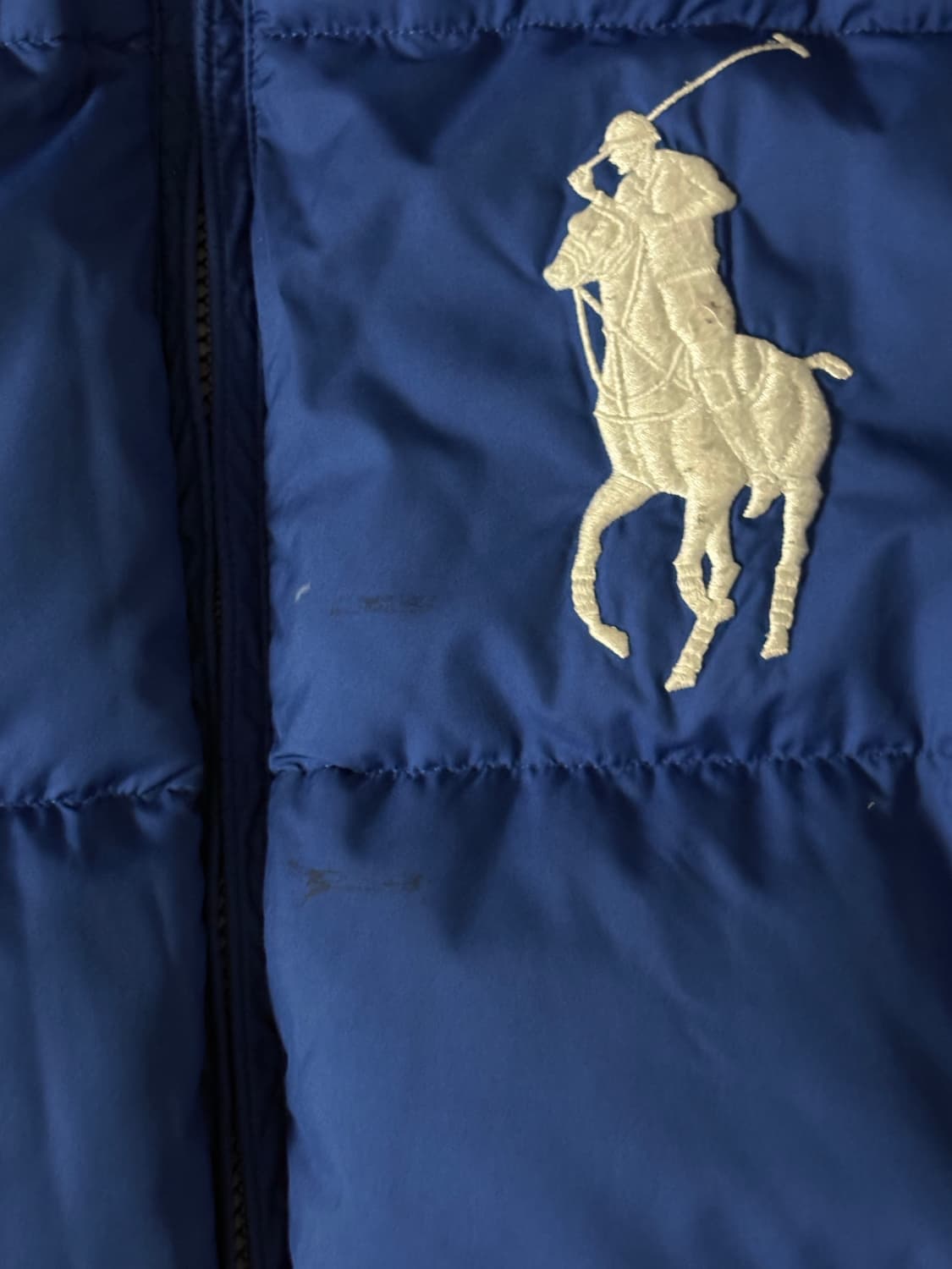 폴로 빅포니 패딩 블루 M 상품이미지5