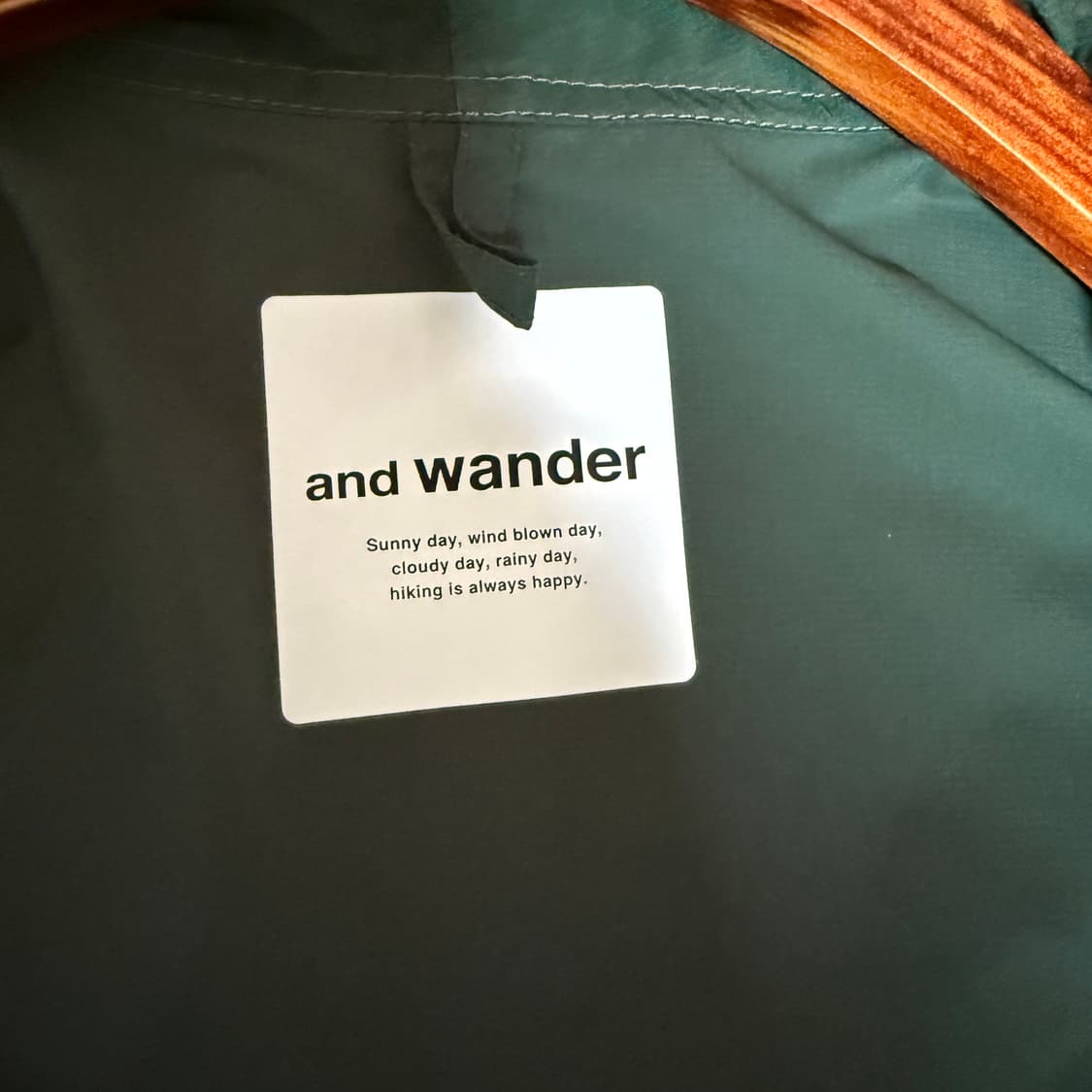 앤드원더 퍼텍스 윈드자켓 그린 L 상품이미지3