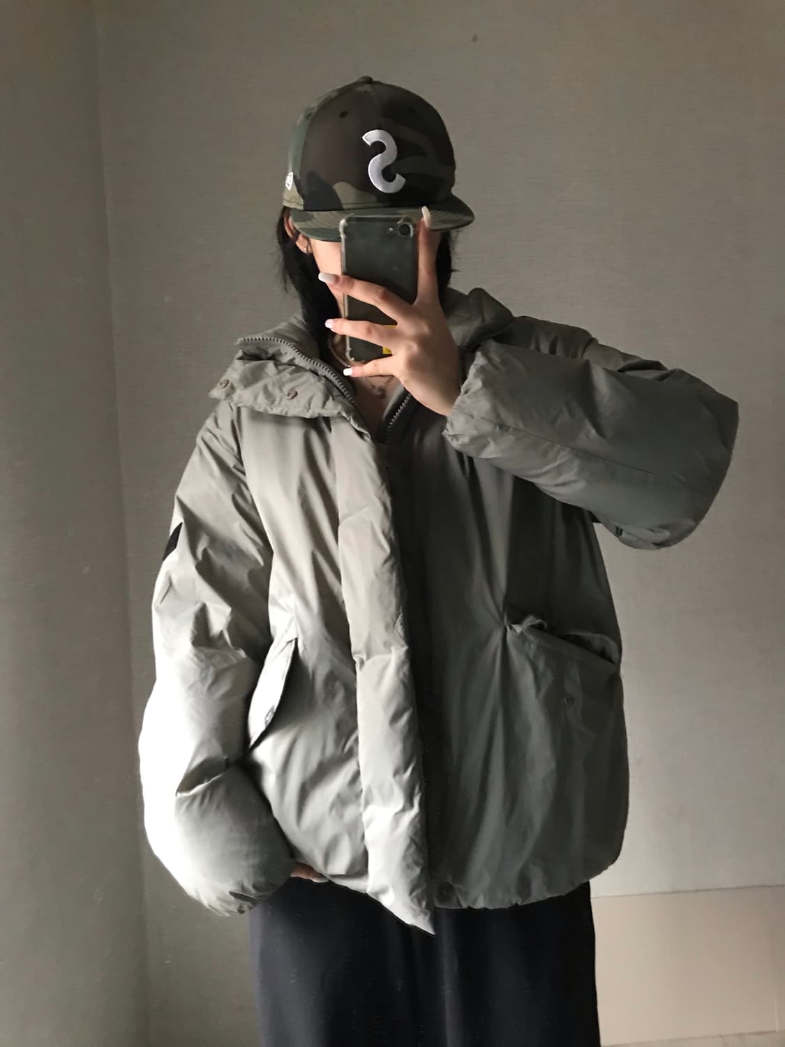 리 하이넥 카키 패딩 상품이미지2