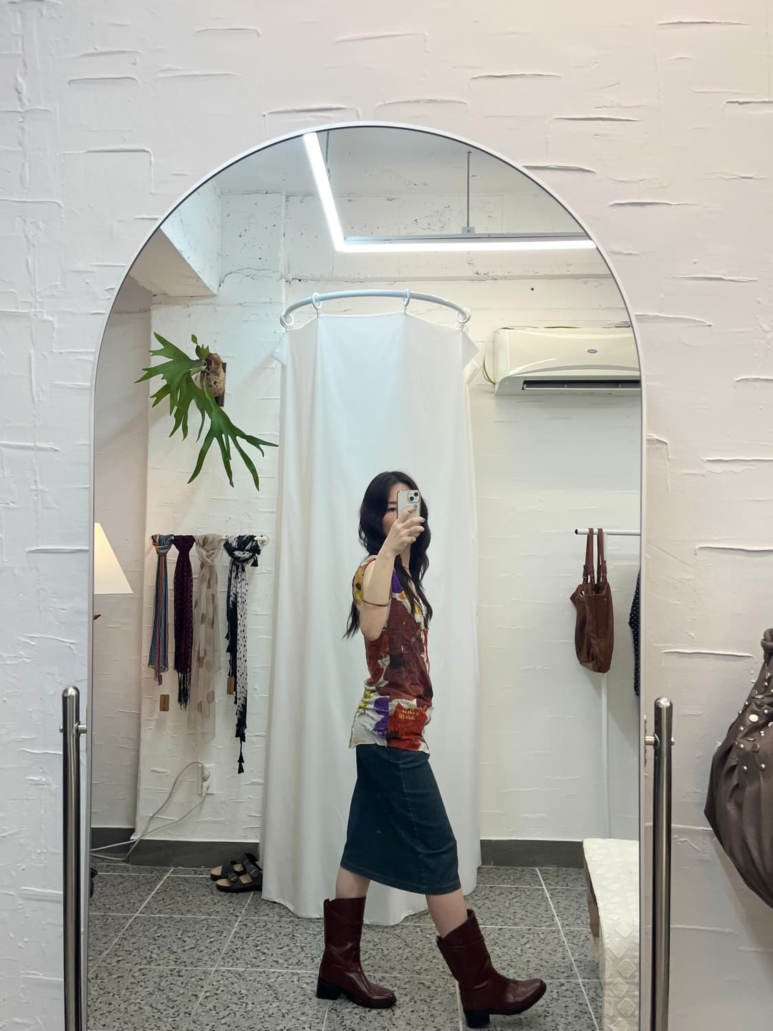 빈티지 플라워 라인 슬리브리스 상품이미지4