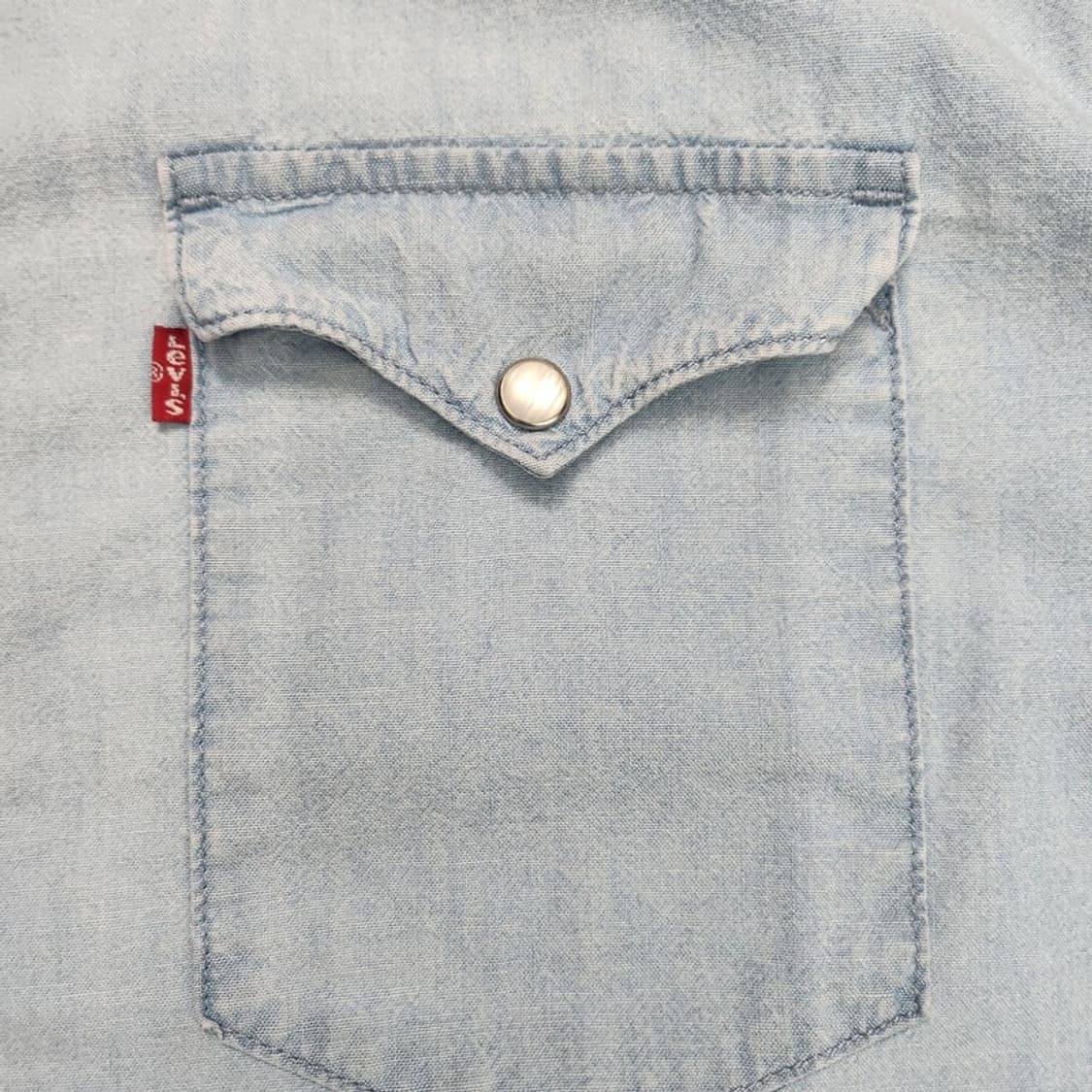 LEVI'S 라이트워시 데님 셔츠 Women XL 상품이미지4