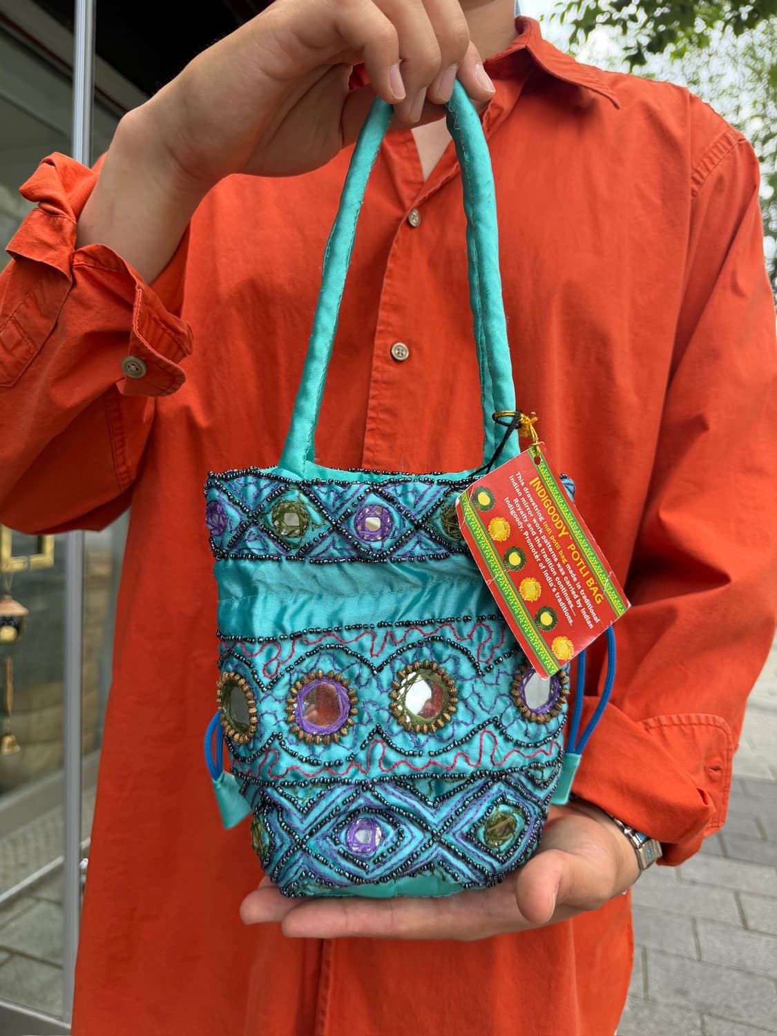 Indian Mirror Work Potli Bag 상품이미지1