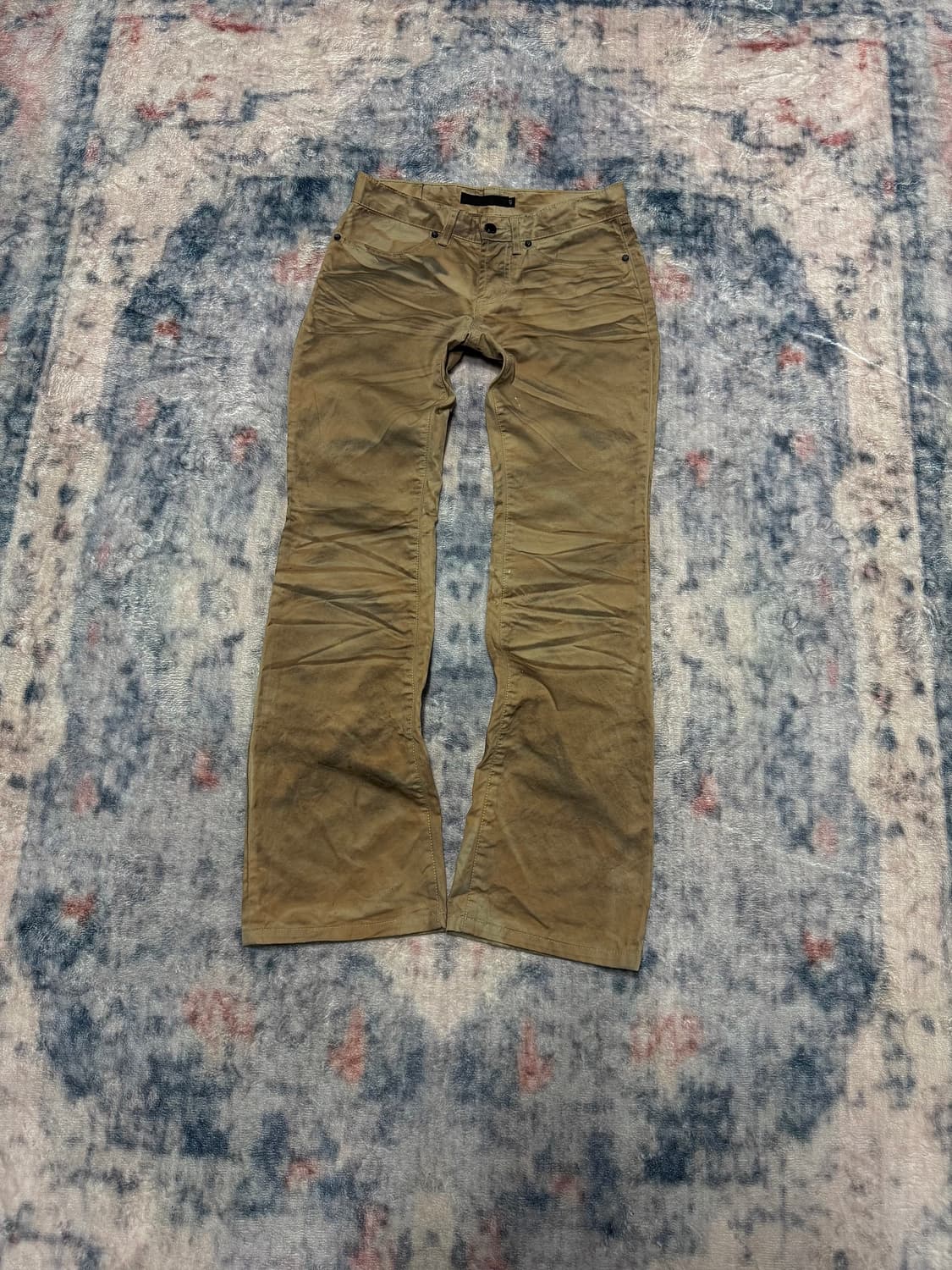 Fuga 00s beige whisker boot cut pants 상품이미지1