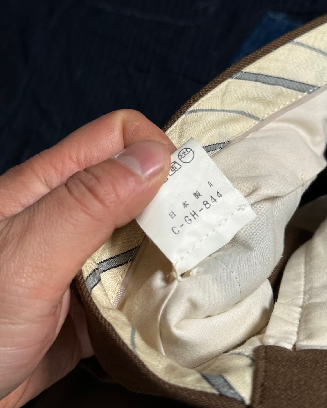 90-00's 일본 빈티지 울 블랜드 투턱 트라우저 32 상품이미지6