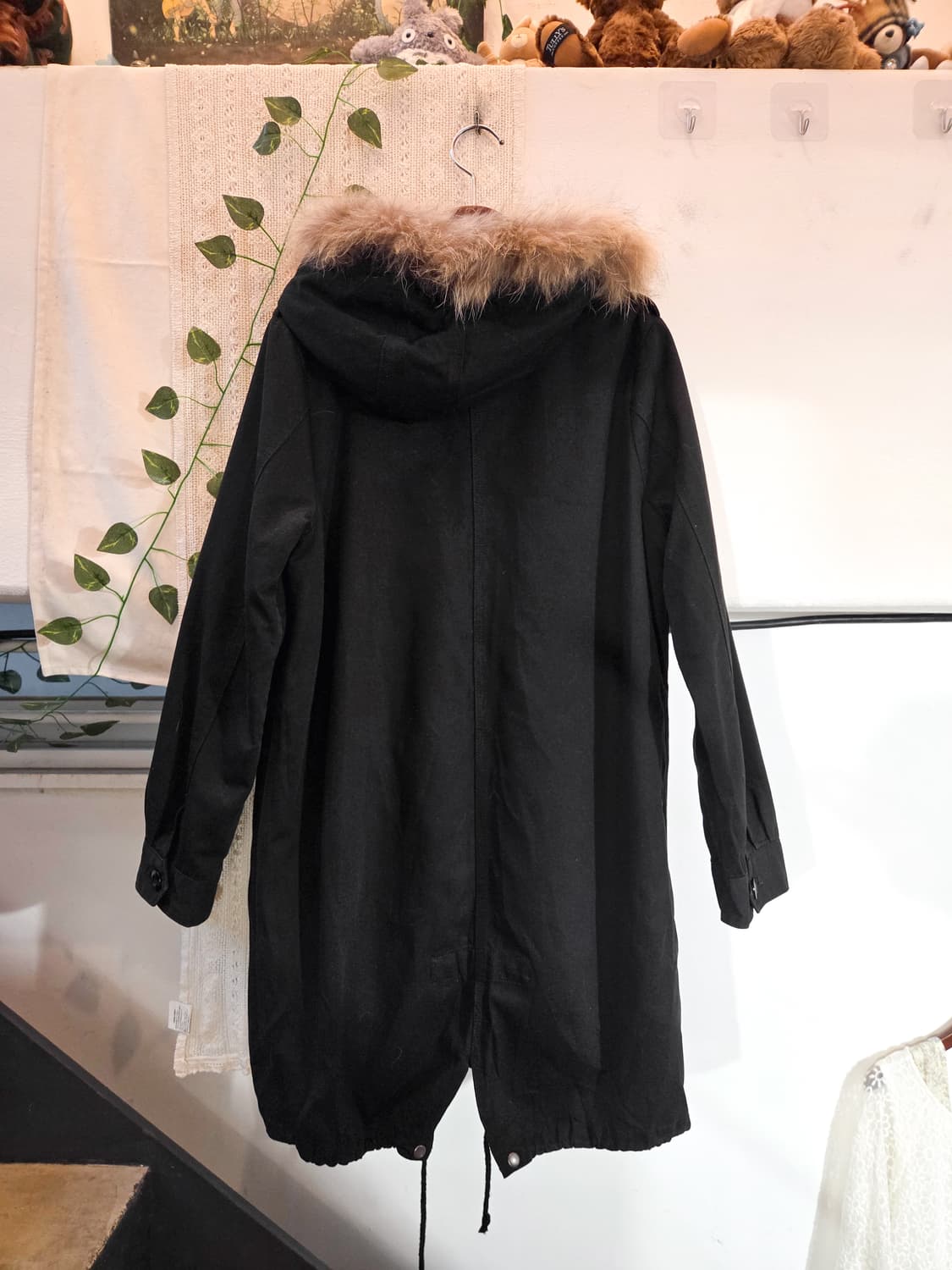 Lowrys farm 블랙 롱 야상 상품이미지5