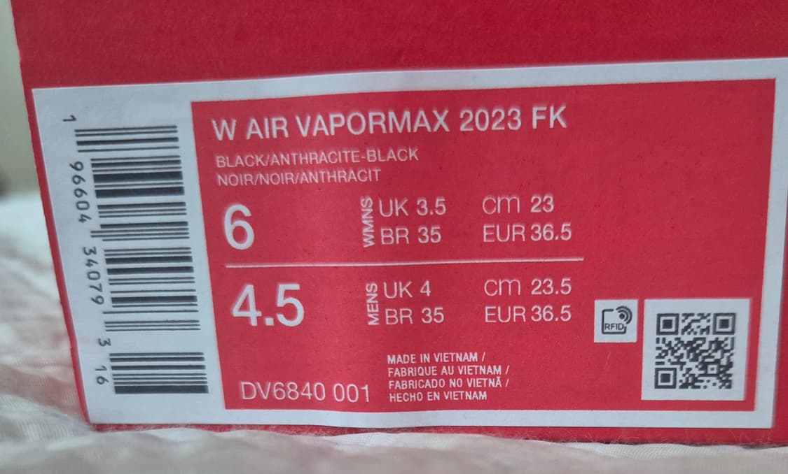 (W) 나이키 에어 베이퍼맥스 2023 플라이니트 블랙 앤트러사이트 상품이미지2