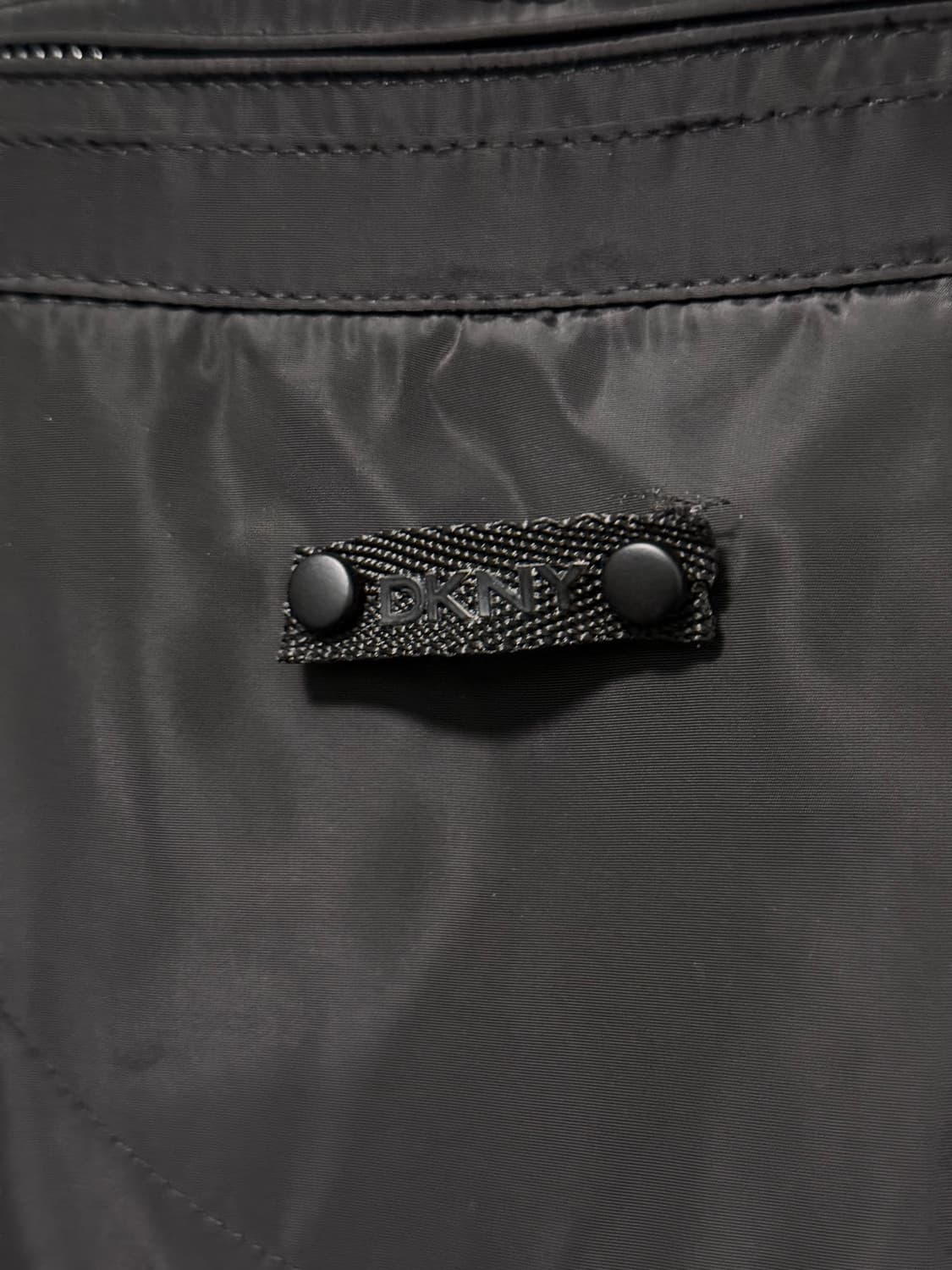 DKNY 도나카란 양가죽 레더 나일론 패디드 점퍼 바시티 봄버 라이더 상품이미지6