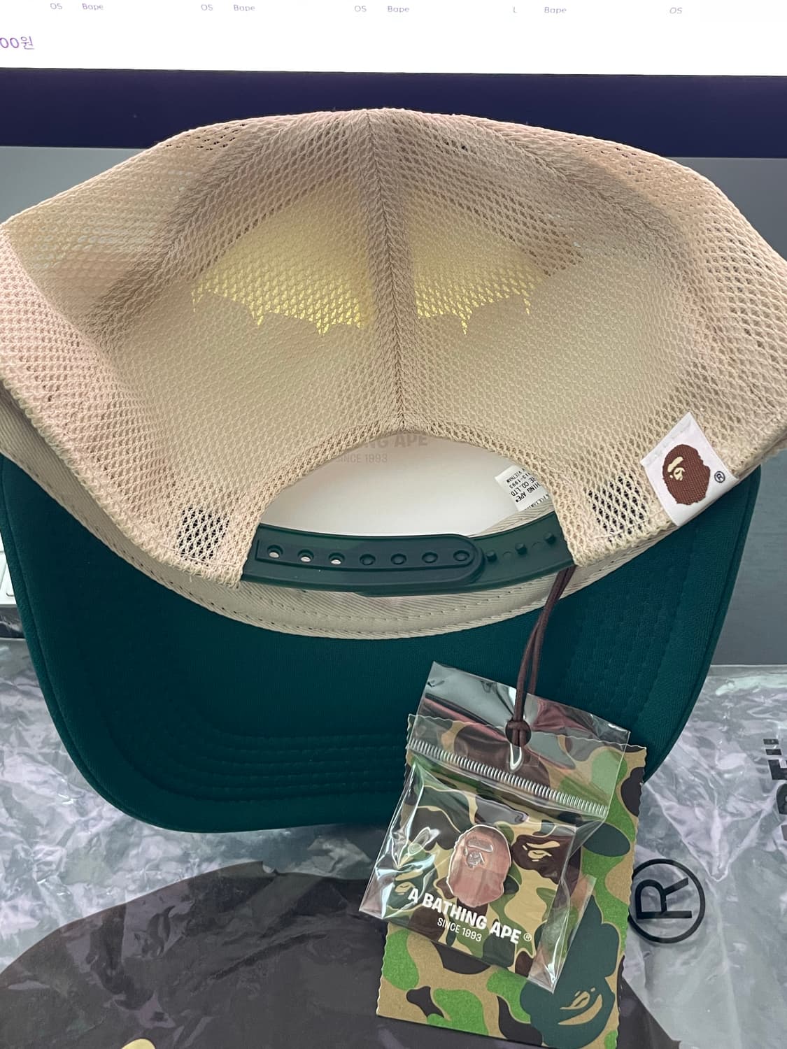 [새상품] 베이프 스타 메쉬캡 그린 / BAPE Sta Mesh Cap 상품이미지3