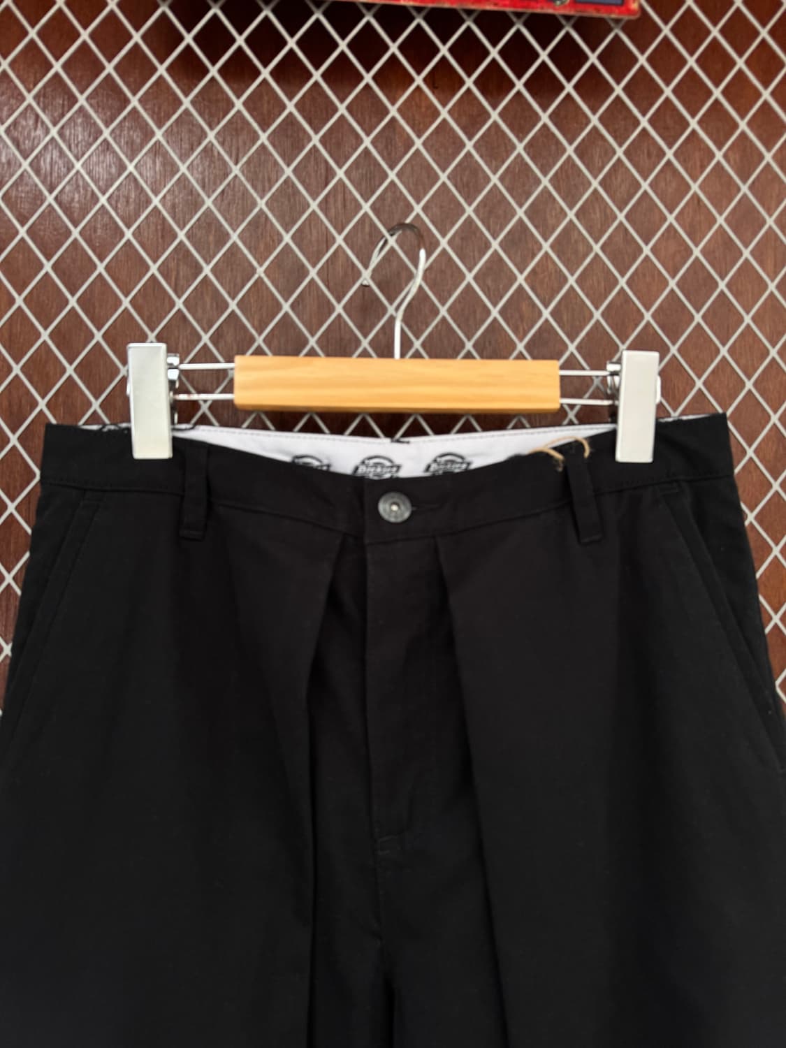 디키즈 패디드 핀턱 와이드 레그 팬츠 블랙 28 상품이미지4