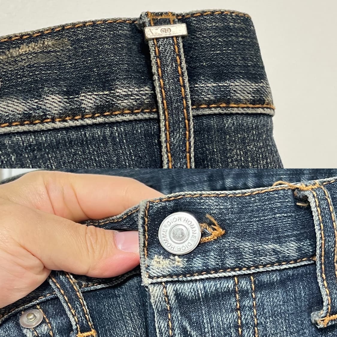 디올옴므 08AW 커스텀 제이크 진 17.5bas 상품이미지7