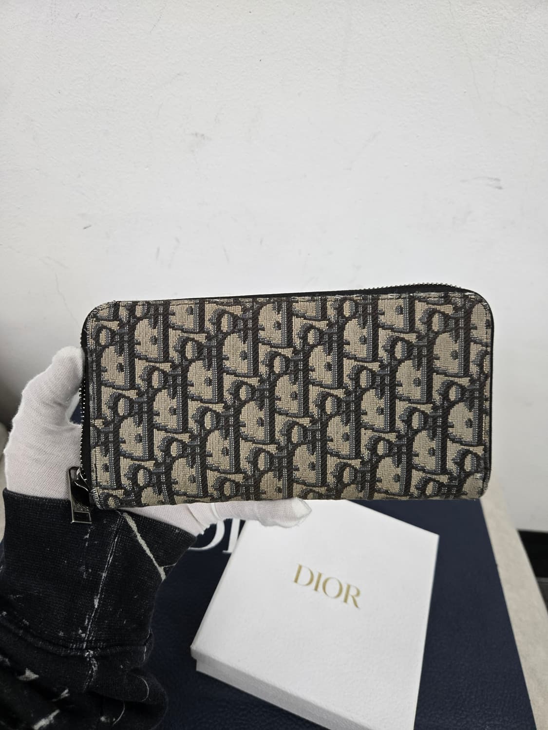 [보증서 정품] 디올 오블리크 지퍼돌이 장지갑 상품이미지5