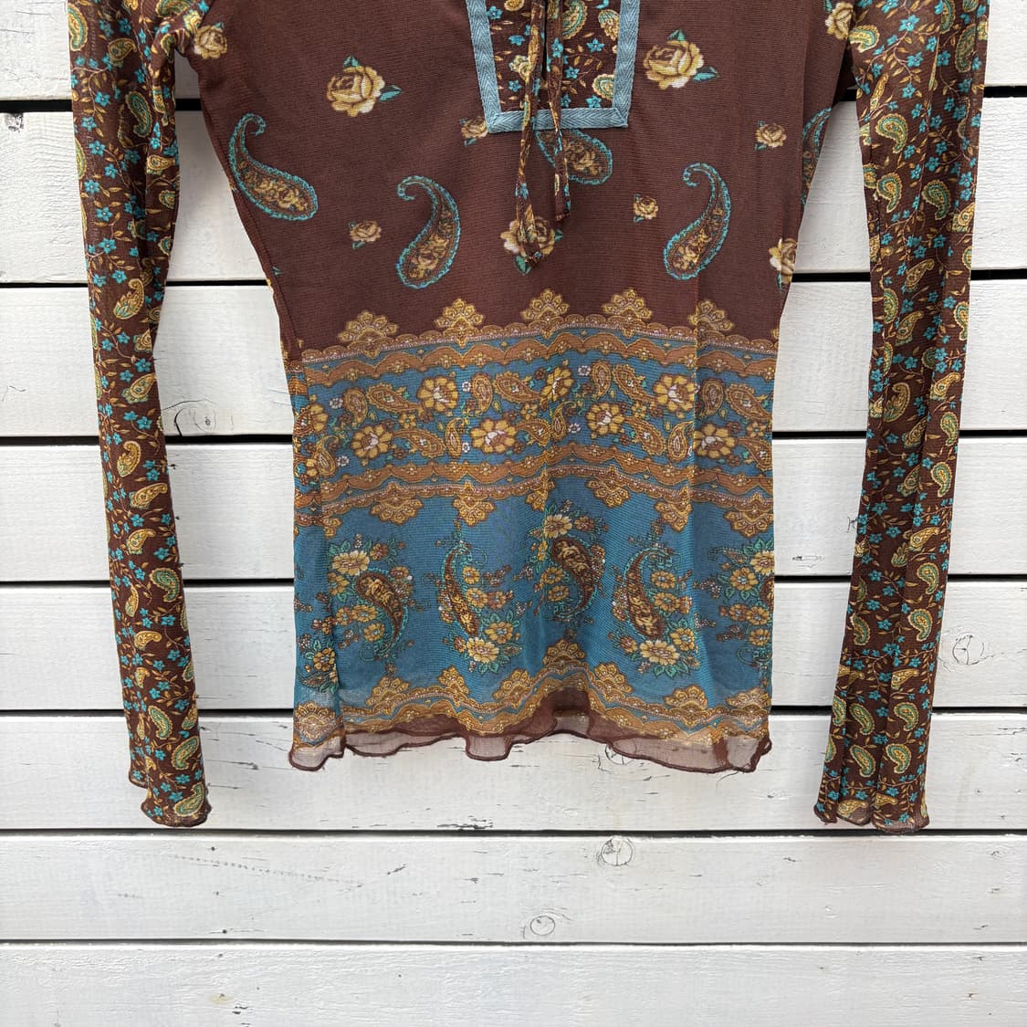 Benetton 베네통 플라워 블라우스 탑 상품이미지4