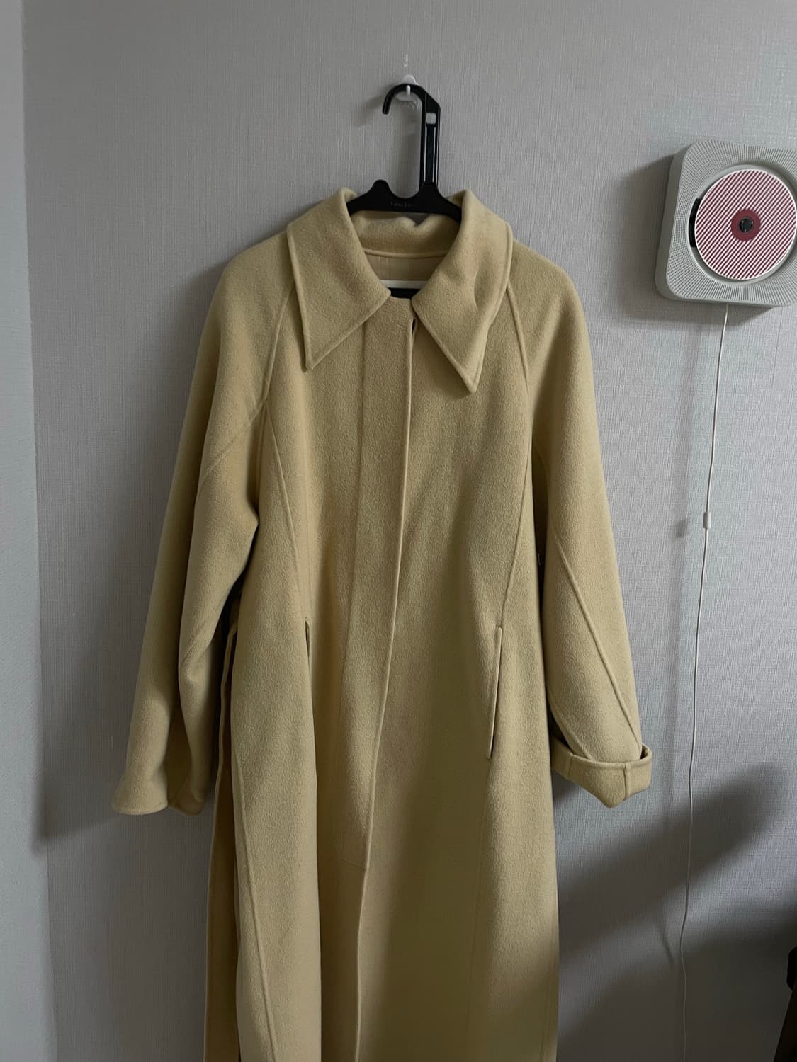 버터색 핸드메이드 롱코트 ᐝ (원가: 25만원) 상품이미지2